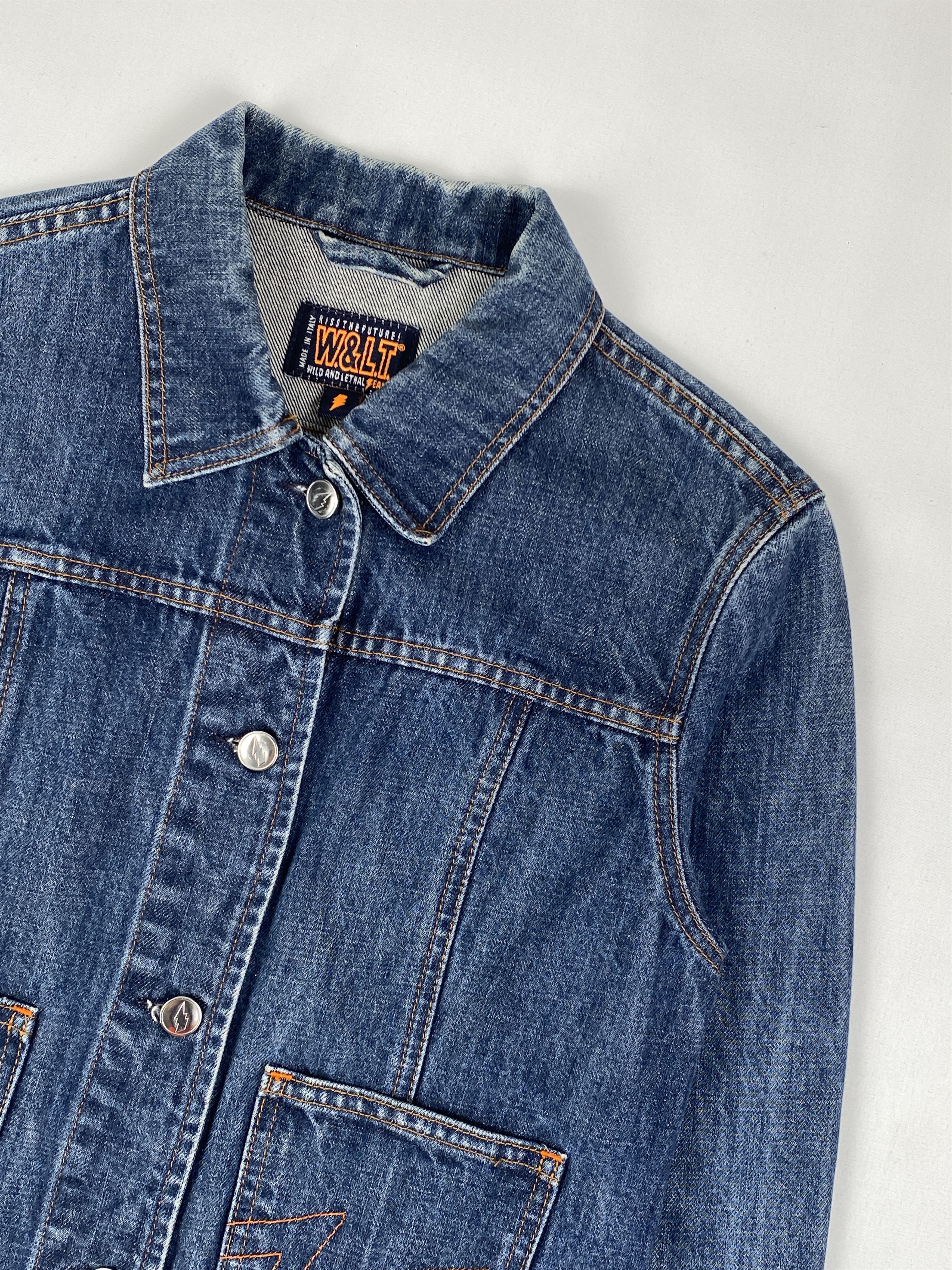 Walter Van Beirendonck Womens Cropped Two Pocket Denim Jacket Size S / US 4 / IT 40 - 4 Thumbnail
