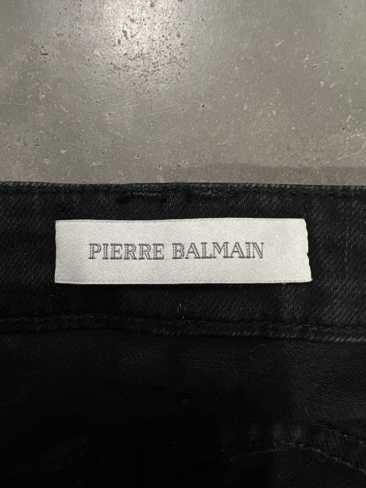 Balmain Women’s Balmain Bike Jeans Black Washed Distressed Pants Size 24" / US 00 / IT 34 - 8 Thumbnail