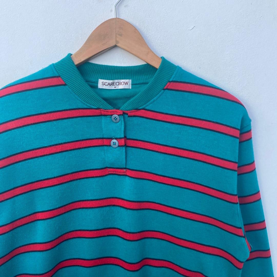 Vintage VINTAGE SWEATSHIRT STRIPED MEDIUM PULLOVER Size US M / EU 48-50 / 2 - 3 Thumbnail