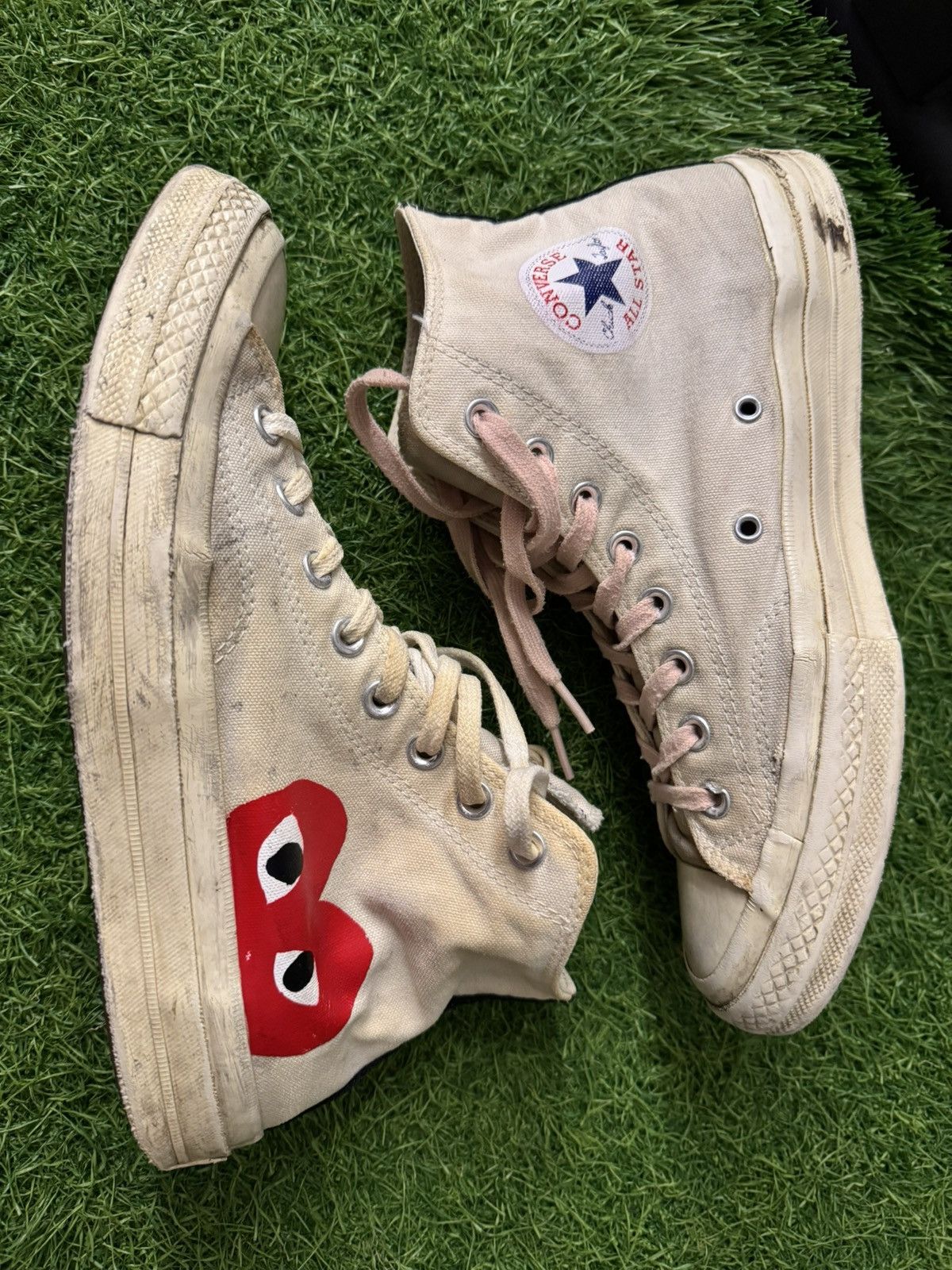 Comme des Garcons Comme des Garçons PLAY x Converse High Sneakers Size US 9 / EU 42 - 1 Thumbnail