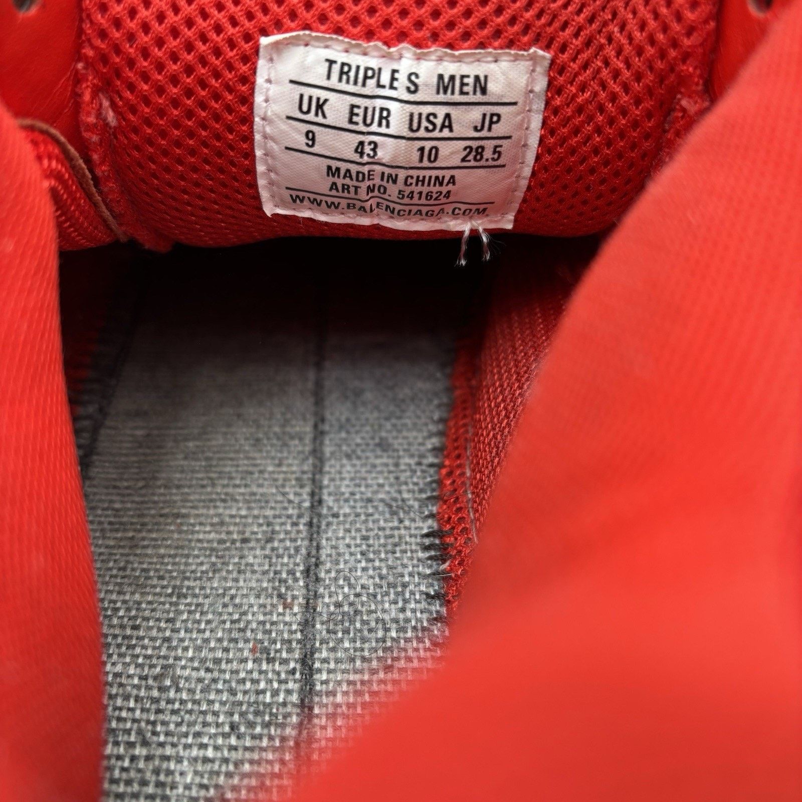 Balenciaga Size 43 (10 US) - Balenciaga Triple S ' Red ' Size US 10 / EU 43 - 20 Thumbnail