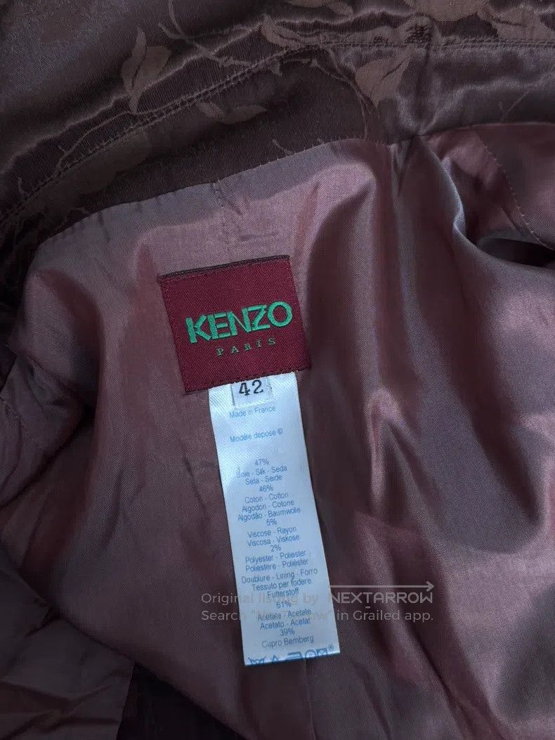 Kenzo Kenzo Brown floral silk jacket Size M / US 6-8 / IT 42-44 - 9 Thumbnail