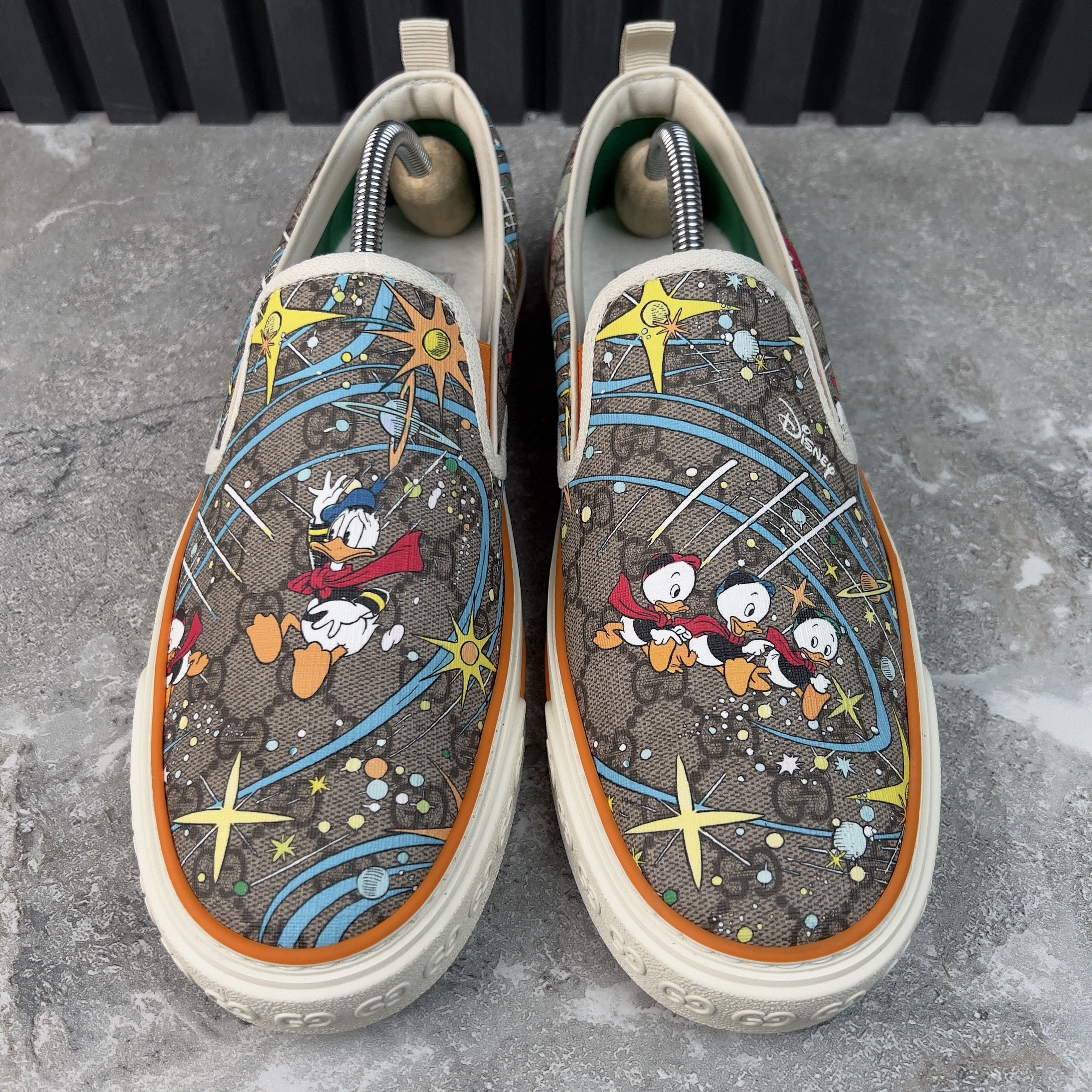Gucci Tennis 1977 Disney Sneakers Slip On Supreme GG Canvas Ebony Size US 9.5 / EU 42-43 - 2 Thumbnail