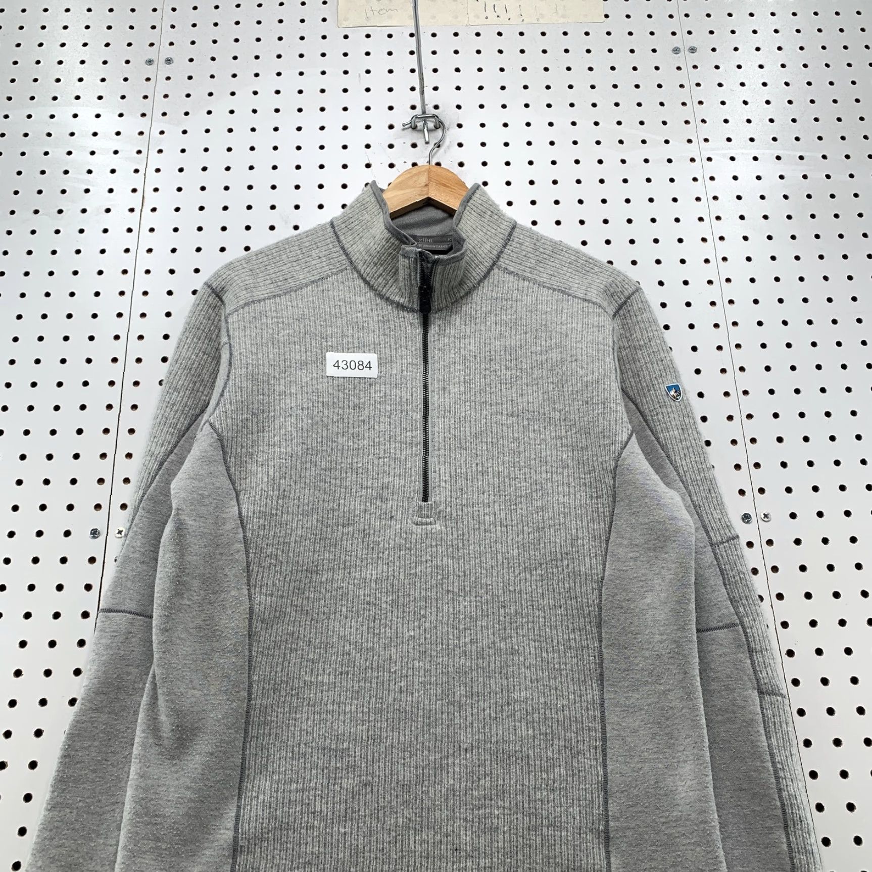 Vintage Kuhl Pullover Sweater 1/4 Zip Womens Medium Long Sleeve Mens Medium Gray 1/4 Zip Knit Fleece Casual Winter Spring Fall Regular Shirt Mens Womens Size M / US 6-8 / IT 42-44 - 2 Thumbnail
