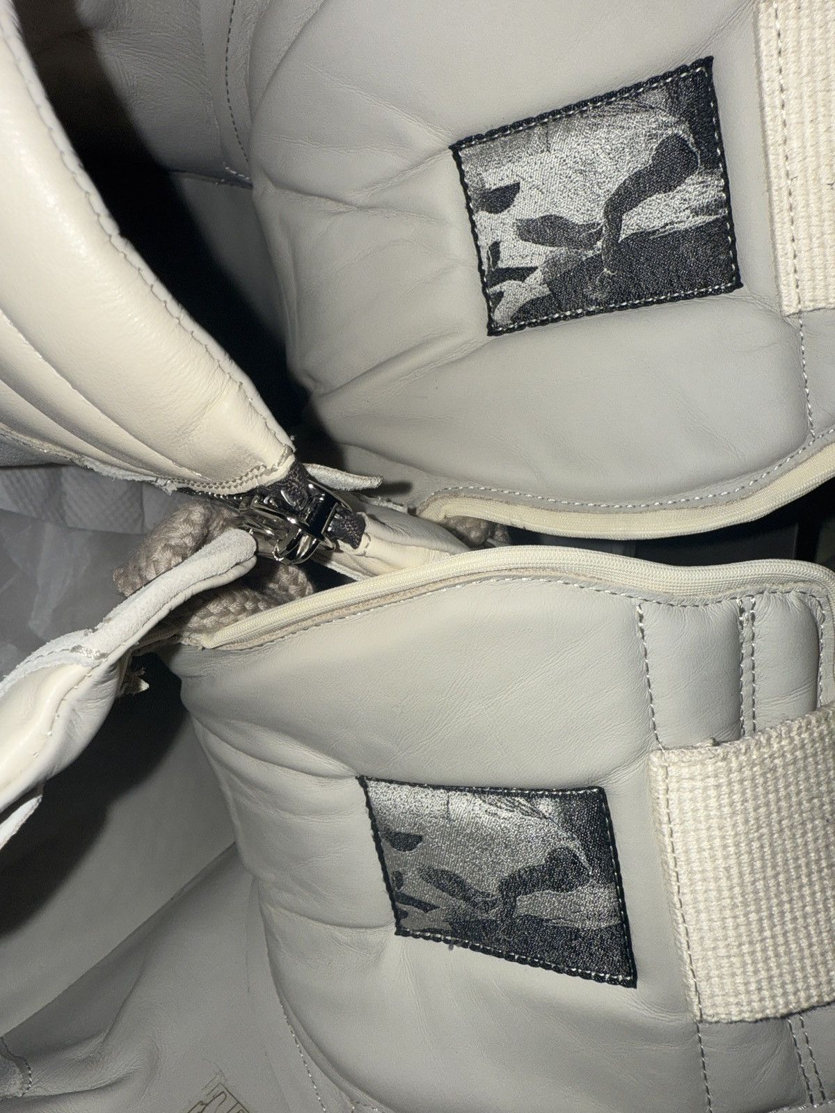 Rick Owens Gray and off-white Hollywood JumboLace Geobasket Size US 9.5 / IT 39.5 - 4 Thumbnail