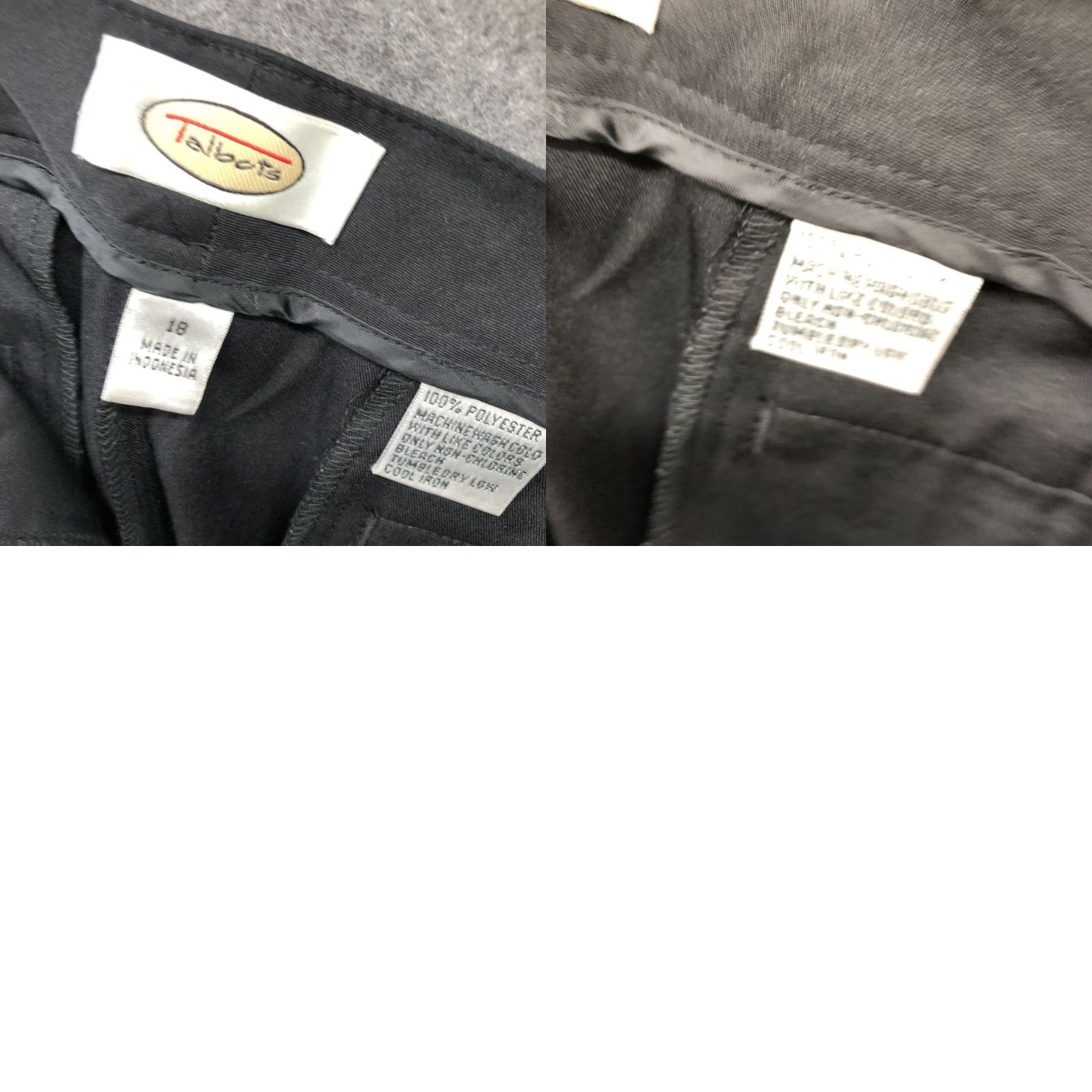 Talbots VINTAGE Talbots Black Dress Pants Womens Size 18 High Rise Straight Flat Front Size 40" / US 18 - 8 Thumbnail