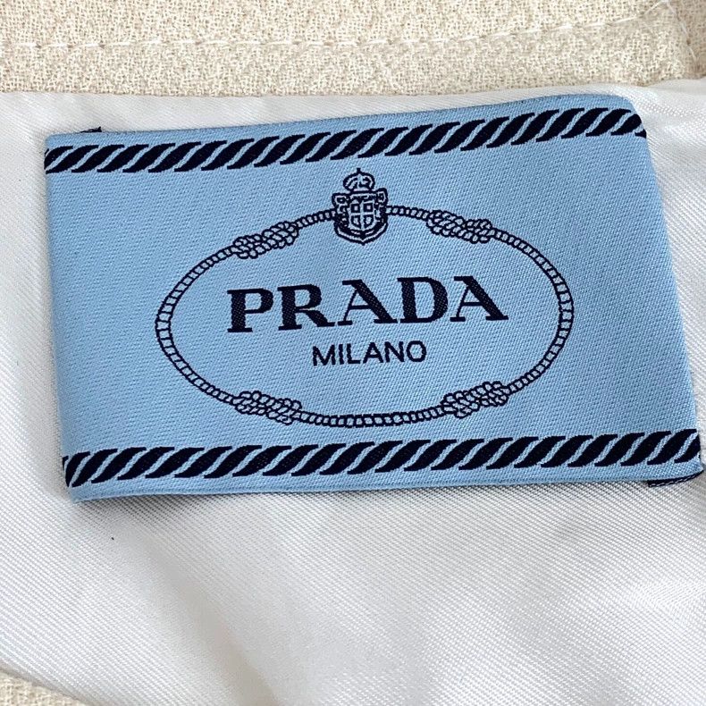 Prada Prada Beige triangle round-neck short-sleeved dress Size S / US 4 / IT 40 - 7 Thumbnail