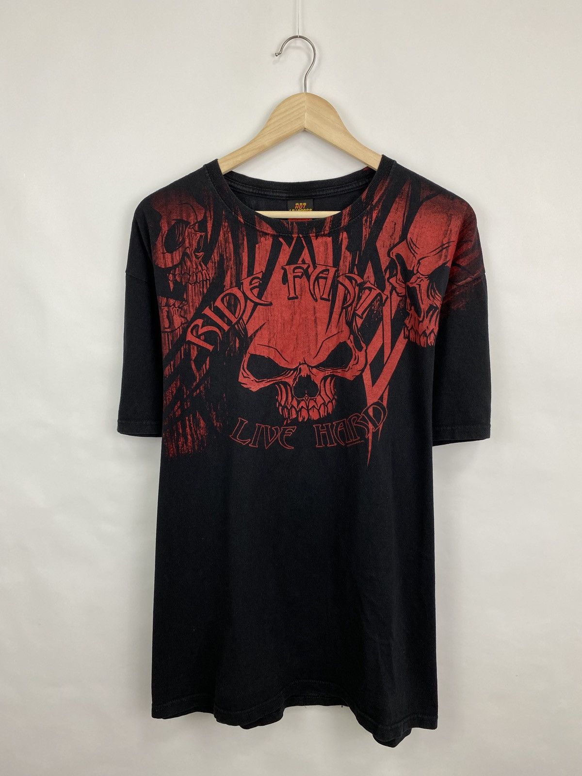 Affliction 💀 Ride Fast Live Hard Skull Y2K 2010 Affliction Tapout Style Size US XL / EU 56 / 4 - 3 Thumbnail