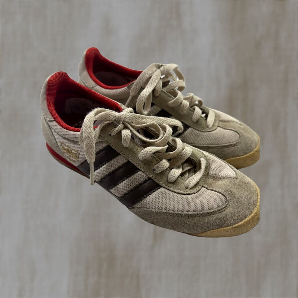 Adidas Adidas Dragon Sneaker Men’s Size 6.5 Low Top Beige Brown Red 2011 Swoosh Shoe Nike-style? Size US M / EU 48-50 / 2 - 1 Thumbnail