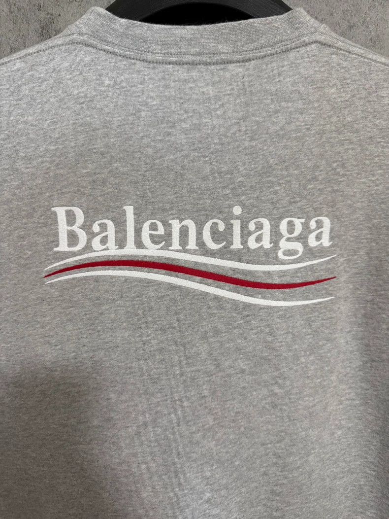 Balenciaga Balenciaga Grey embroidered cola short sleeve Size US M / EU 48-50 / 2 - 8 Thumbnail