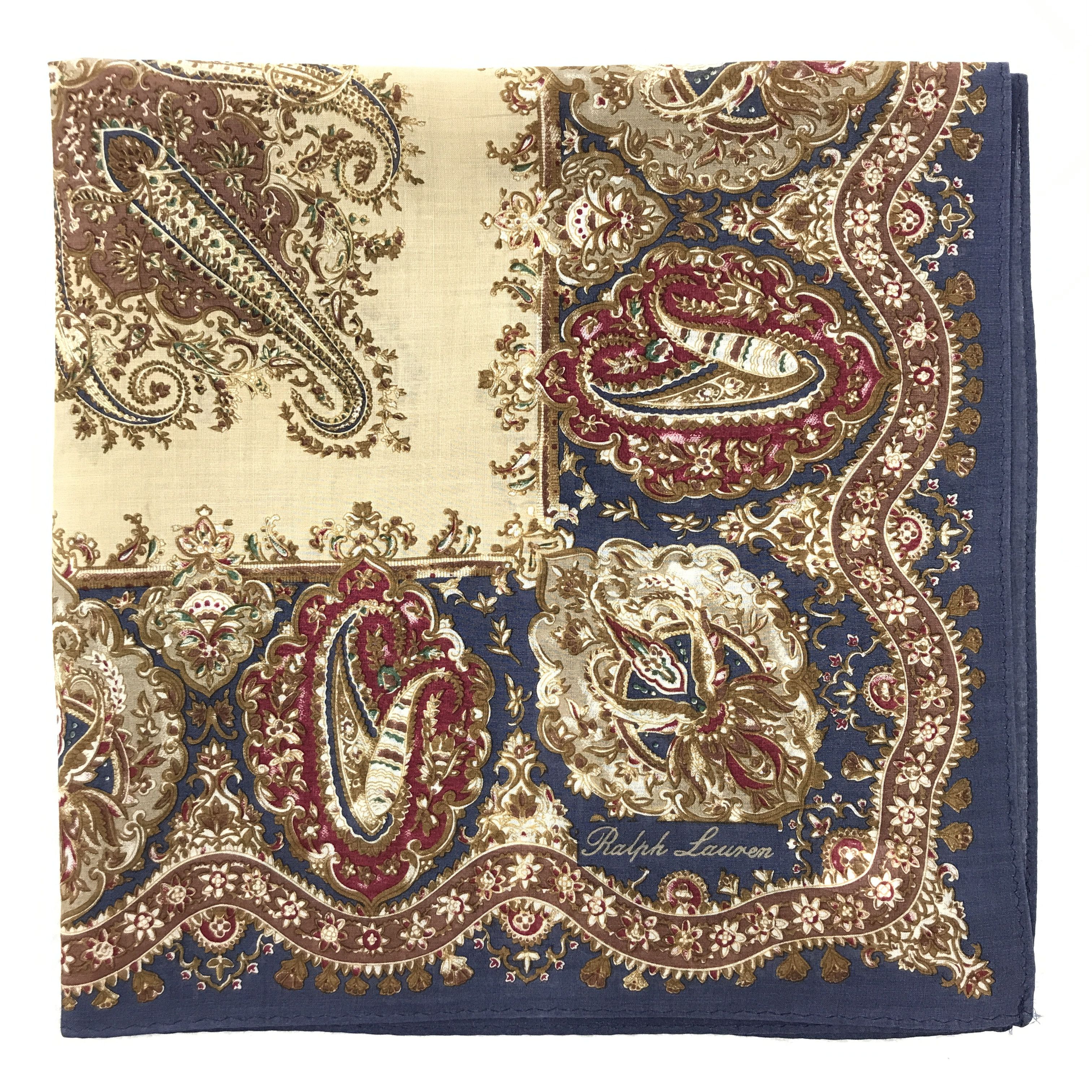 Designer × Ralph Lauren × Vintage Vintage Ralph Lauren Bandana Neckerchief Handkerchief Size ONE SIZE - 2 Thumbnail