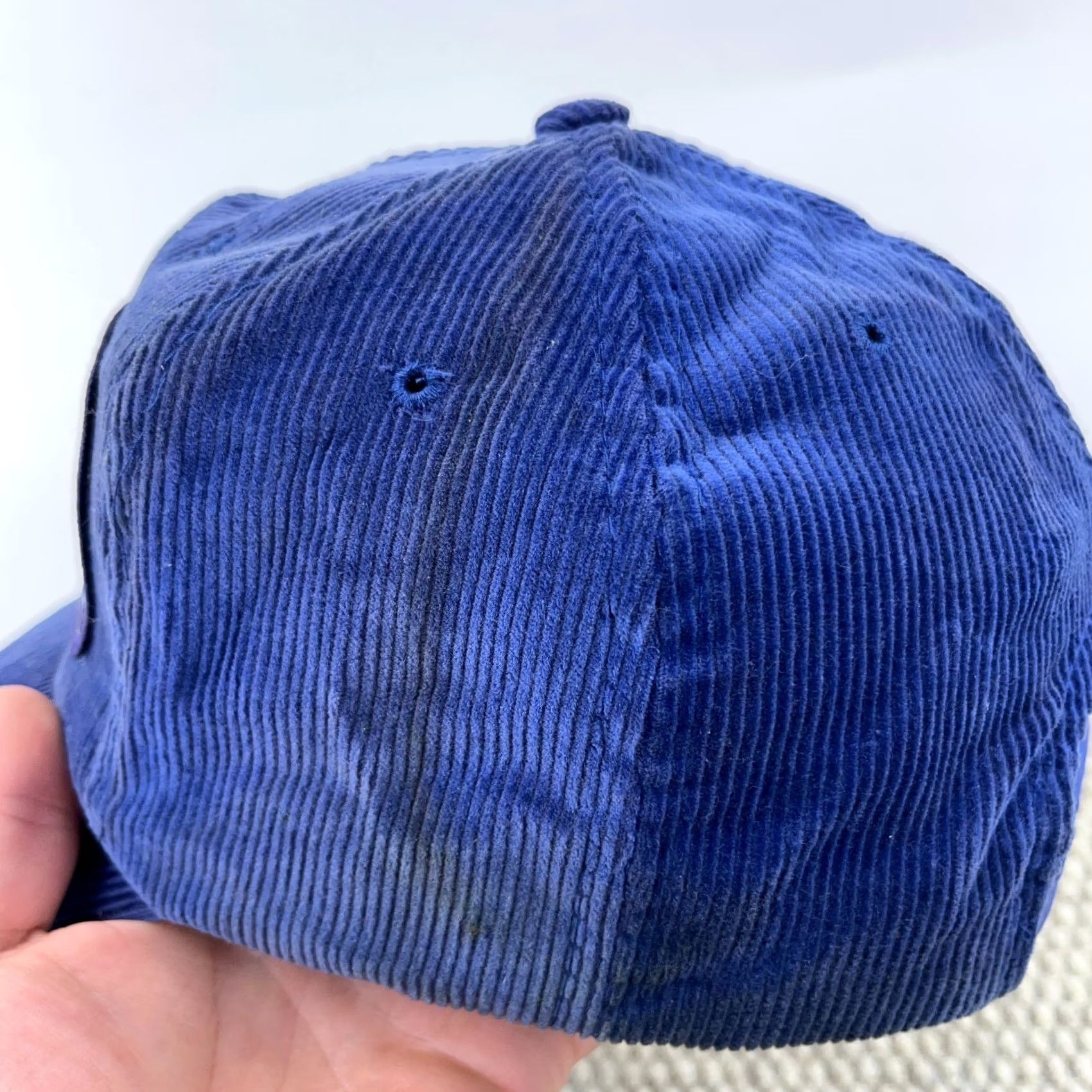 Vintage VINTAGE Baker Mine Service Trucker Hat Cap Blue Corduroy Coal Mining SnapBack Yupoong Men 80s 90s Size ONE SIZE - 5 Thumbnail