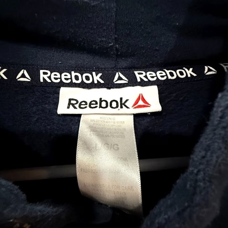 Reebok Reebok Hoodie Mens Medium Navy Blue Red Vector Logo Pullover Fleece Size US M / EU 48-50 / 2 - 3 Thumbnail