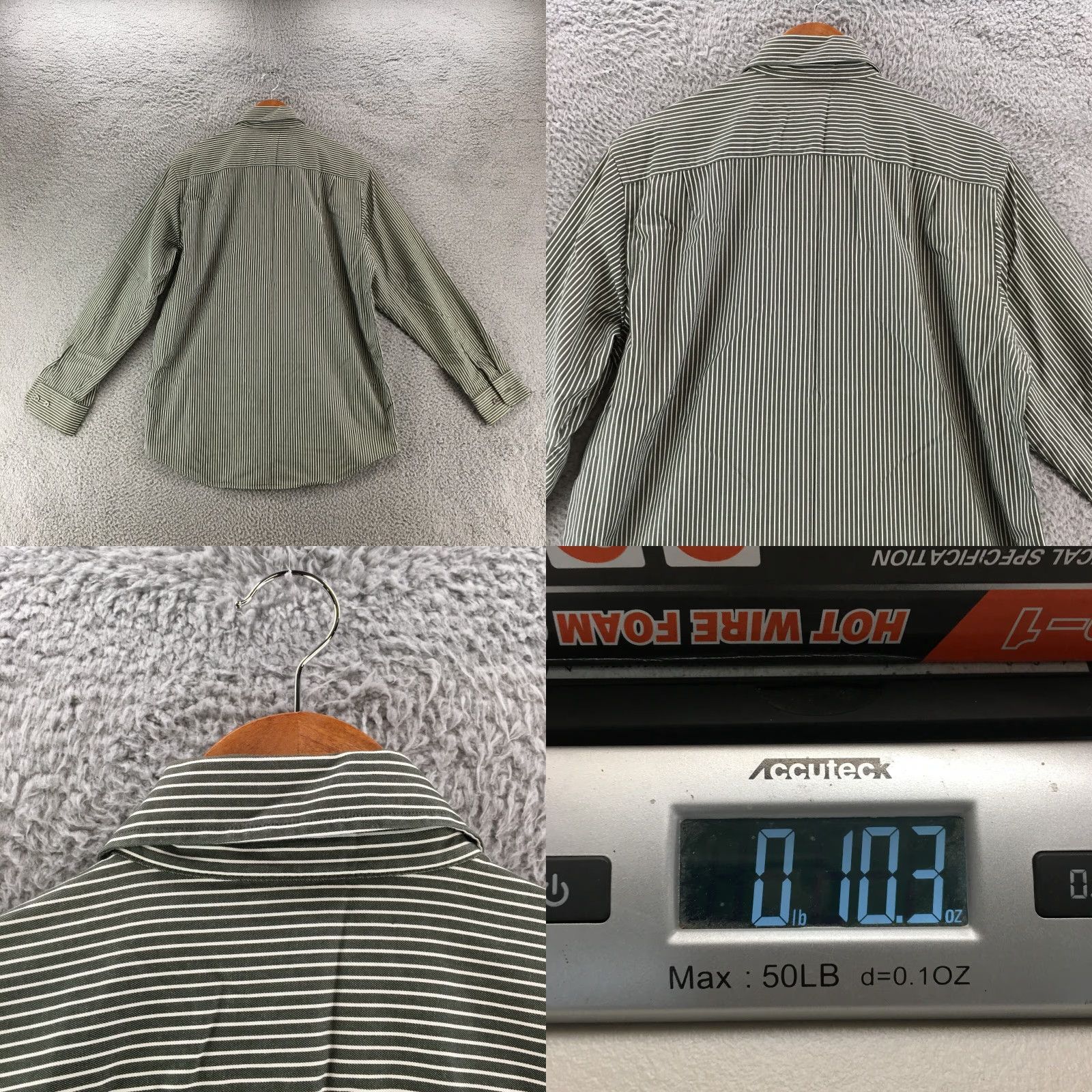 Banana Republic Banana Republic Button-Up Shirt Mens M Green Cotton Pinstripe Collared Long Sleeve Shirt Size US M / EU 48-50 / 2 - 8 Thumbnail