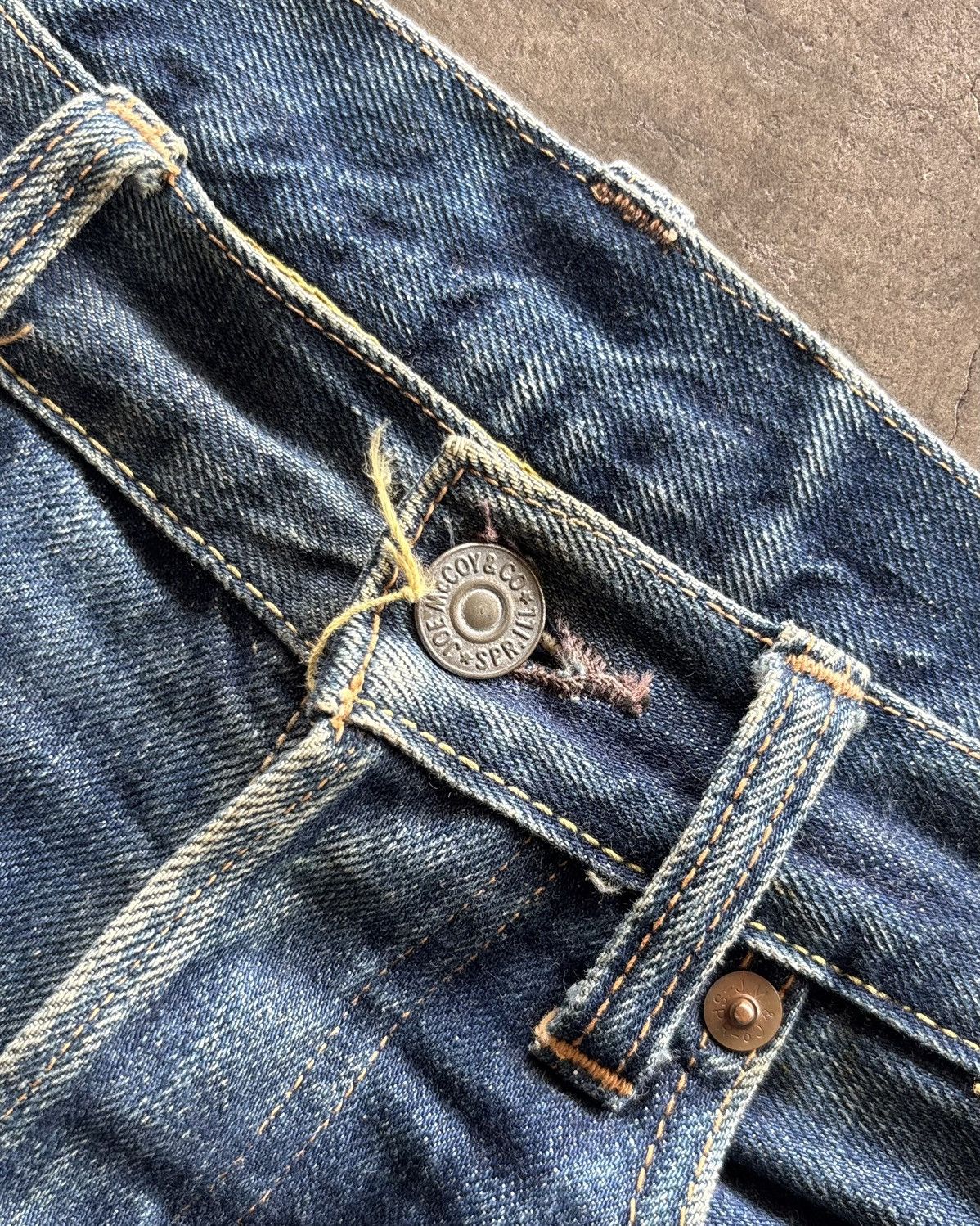 TOYS McCOY 🔥CRAZY Joe McCoy Salvedge Faded Denim Jeans Size US 30 / EU 46 - 4 Thumbnail