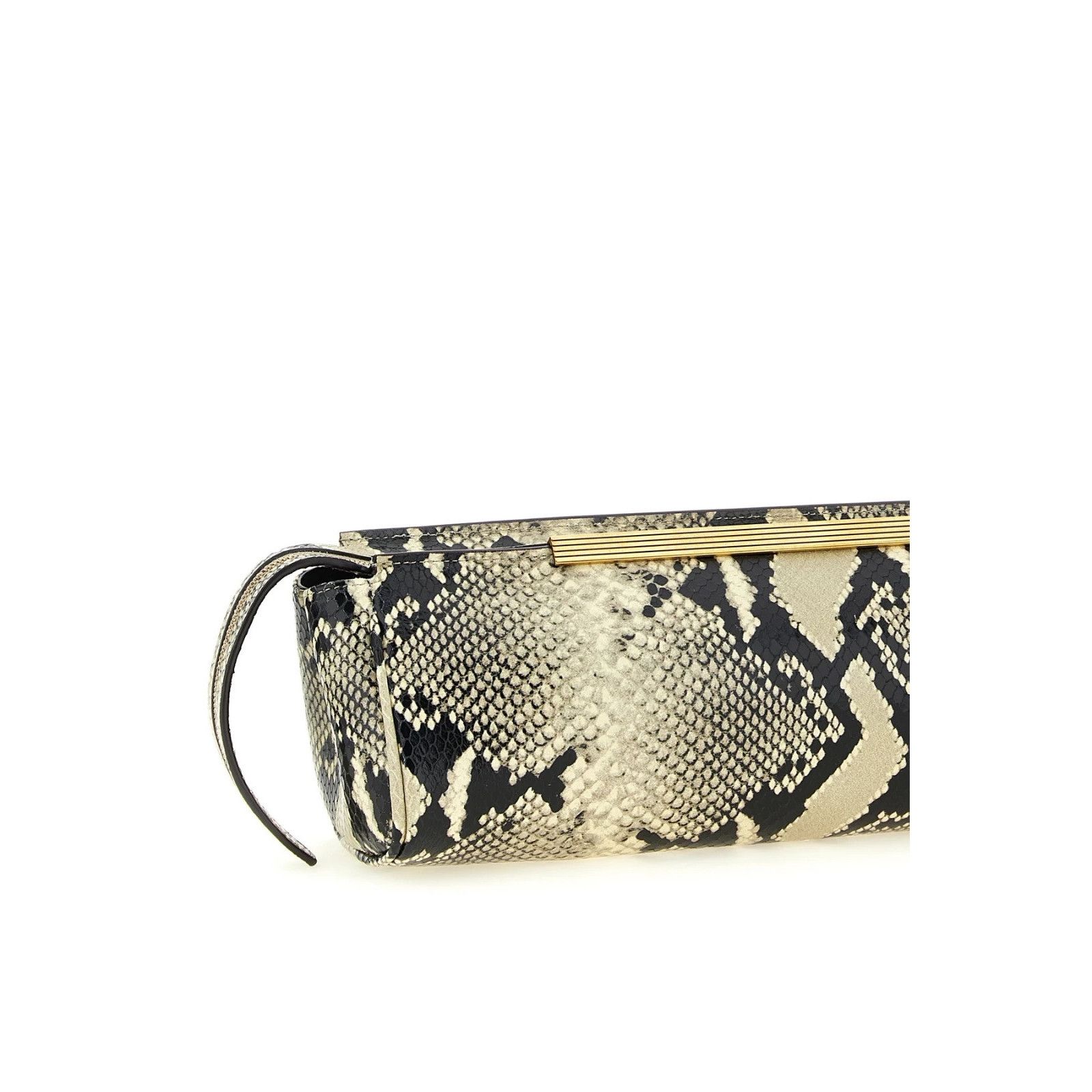 KHAITE KHAITE Donna Evening Beige Textured Leather Clutch New & Aut Size ONE SIZE - 3 Thumbnail