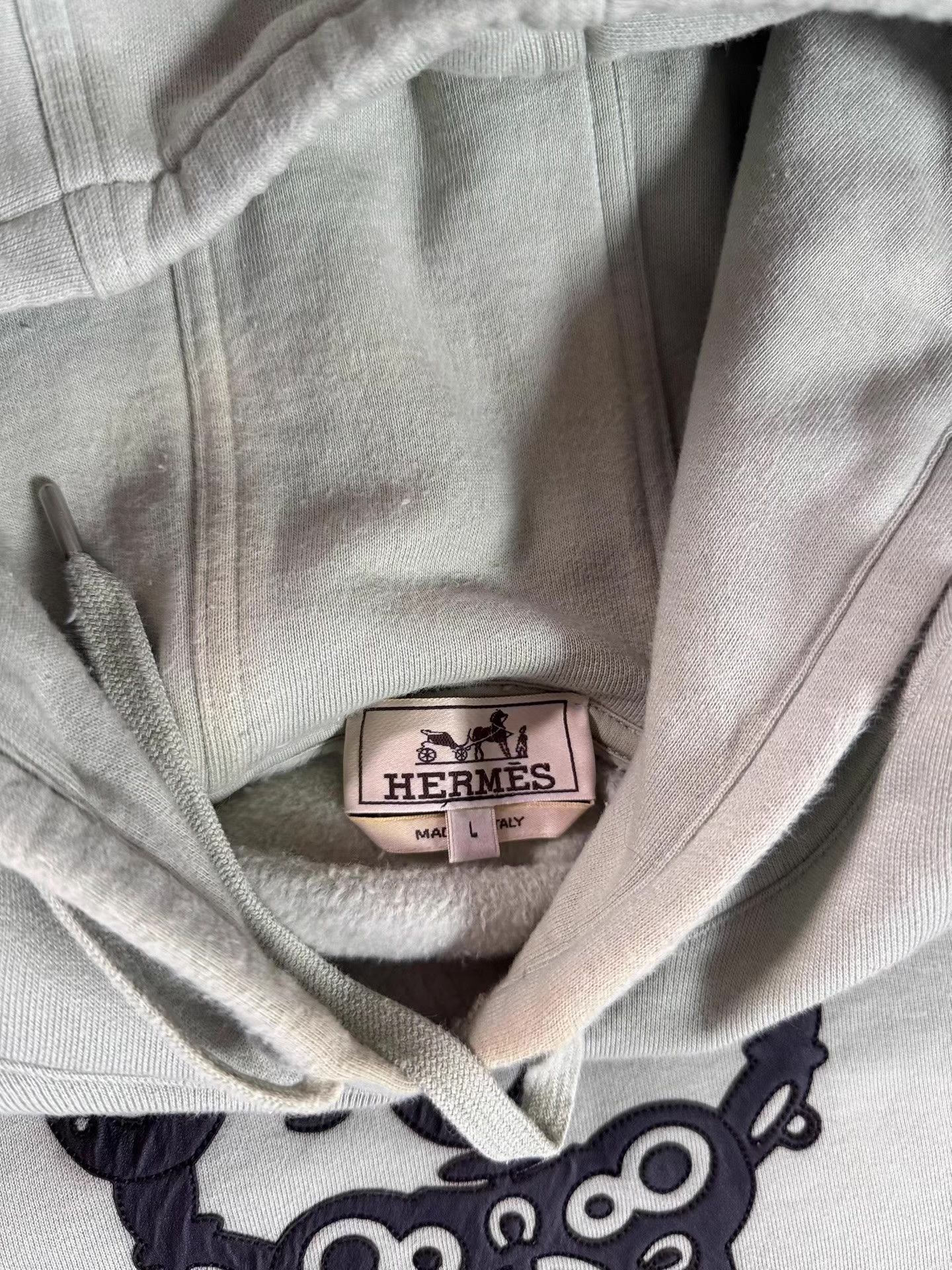 Hermes Genuine HERMES Robot Avocado Green Sweatshirt Ｑ20 Size US L / EU 52-54 / 3 - 3 Thumbnail