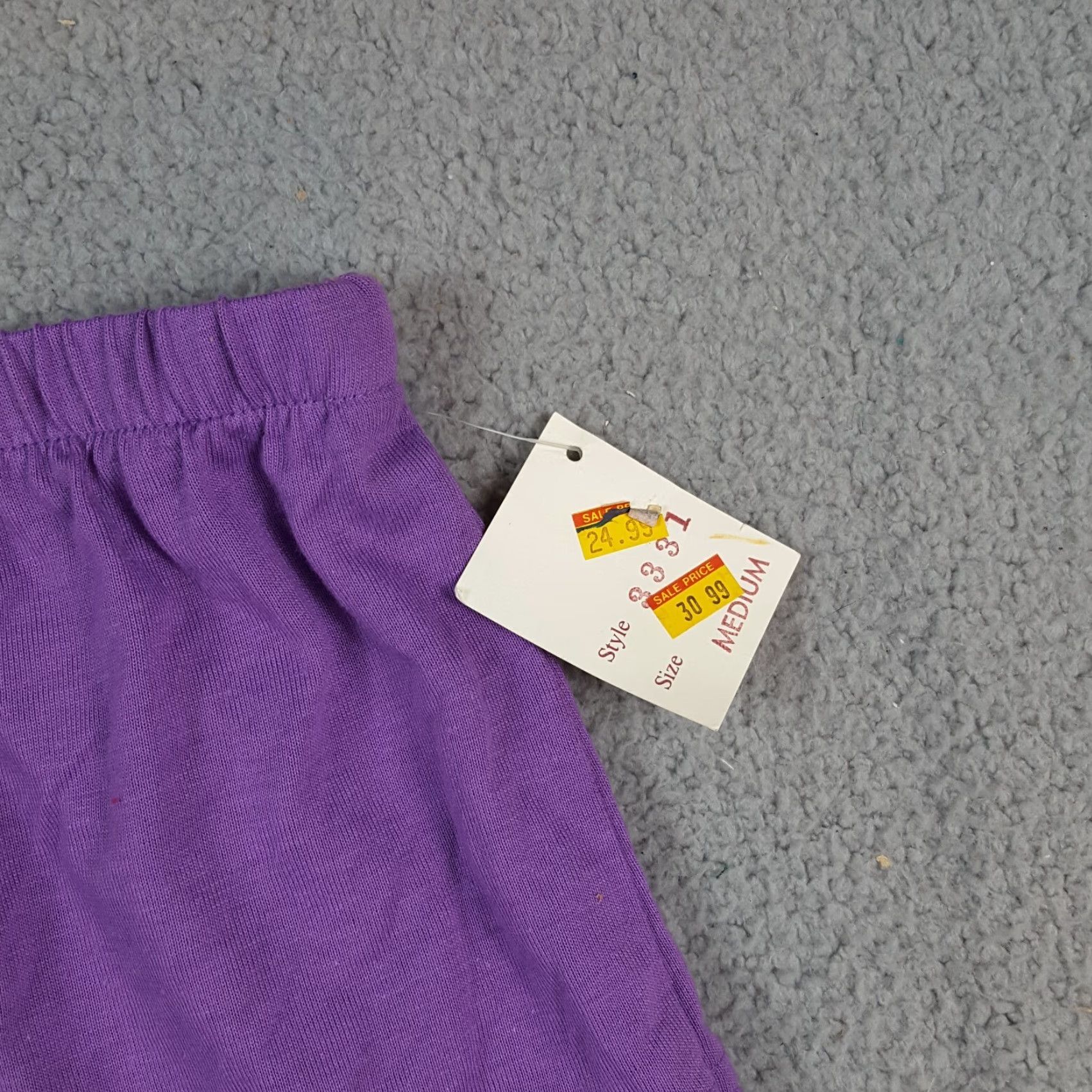 Etro VINTAGE Over The Rainbow Purple Paper Bag Shorts Women M Relaxed Stretch Waist 80s 90s Retro Bohemian Casual Summer Holiday Size 32" / US 10 / IT 46 - 2 Thumbnail