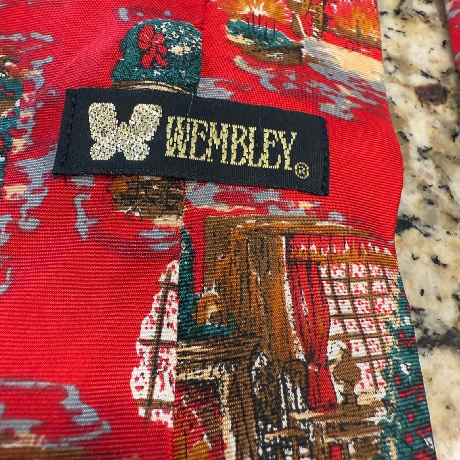 Other Wembley silk festive Christmas fireplace tie Size ONE SIZE - 3 Thumbnail