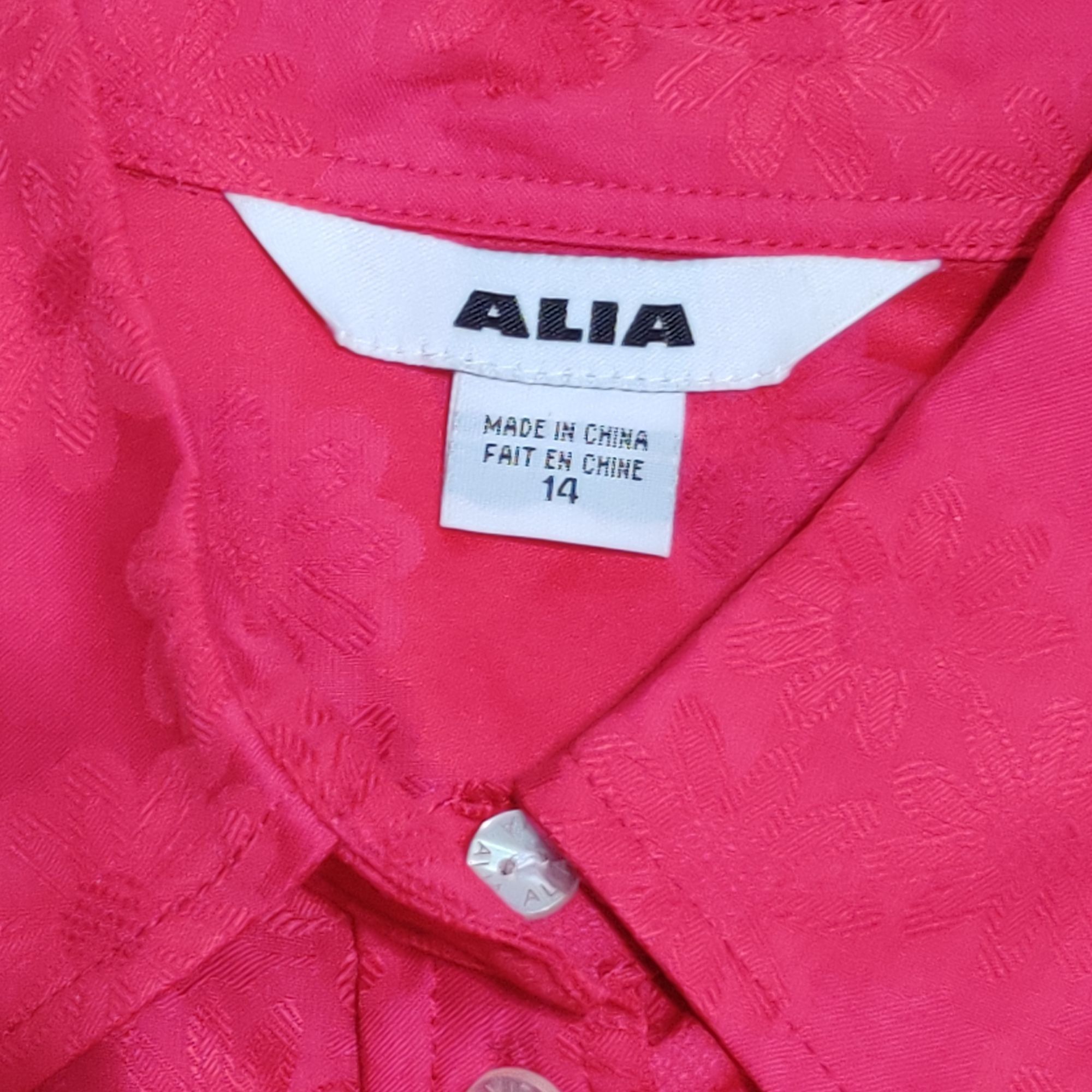 Other Alia Womens Shirt Floral Jacquard Short Sleeve Button Down M Size XL / US 12-14 / IT 48-50 - 4 Thumbnail
