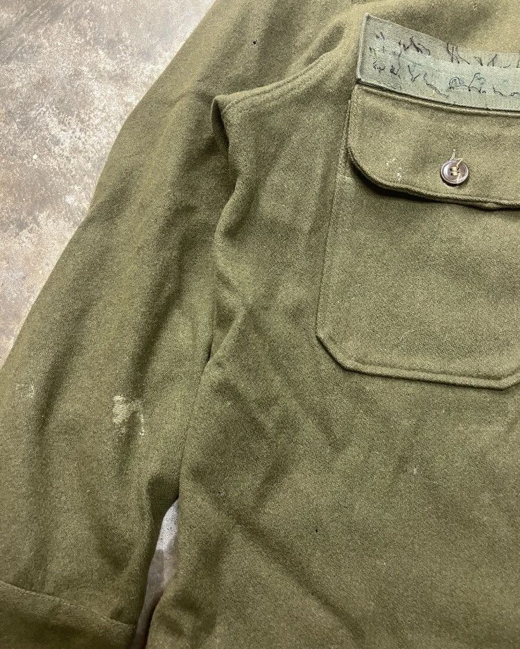 Vintage Vintage 1950s Korean War Era US Army OG-108 Wool Field Shirt Size US L / EU 52-54 / 3 - 5 Thumbnail
