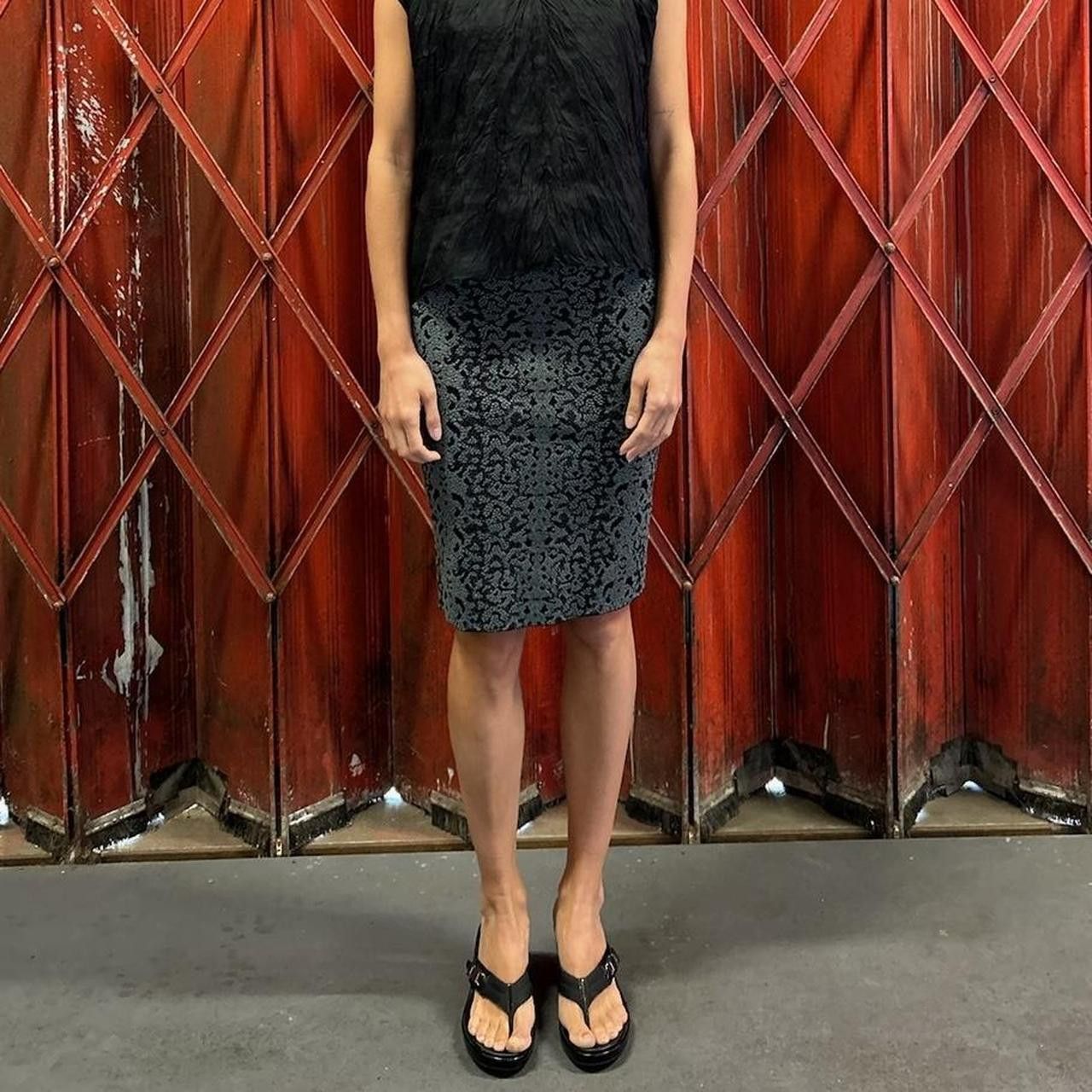 Gucci Gucci Jacquard Knit Snake Print Skirt Tom Ford era cost Size 27" / US 4 / IT 40 - 1 Thumbnail