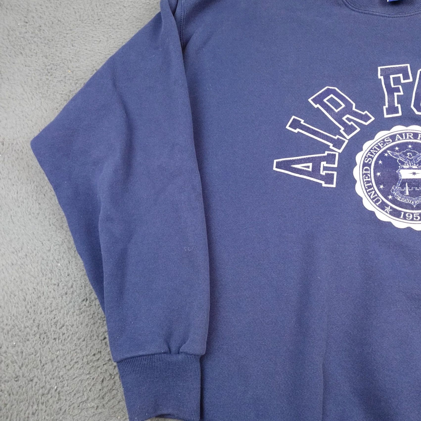 Champion VINTAGE Champion Sweatshirt Mens XL Blue Crewneck Pullover Air Force Academy Graphic Print Navy Blue USA Patriotic College University 1954 Mens XL Size US XL / EU 56 / 4 - 4 Thumbnail