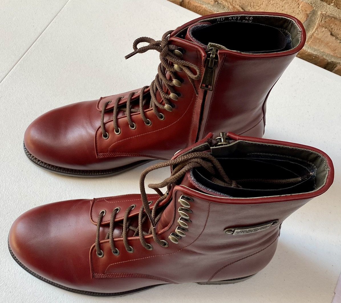 Dsquared2 DSQ2 🇮🇹 Veg Tan Calf Denim Lined Goodyear Combat Boots 13 NEW Size US 13 / EU 46 - 4 Thumbnail