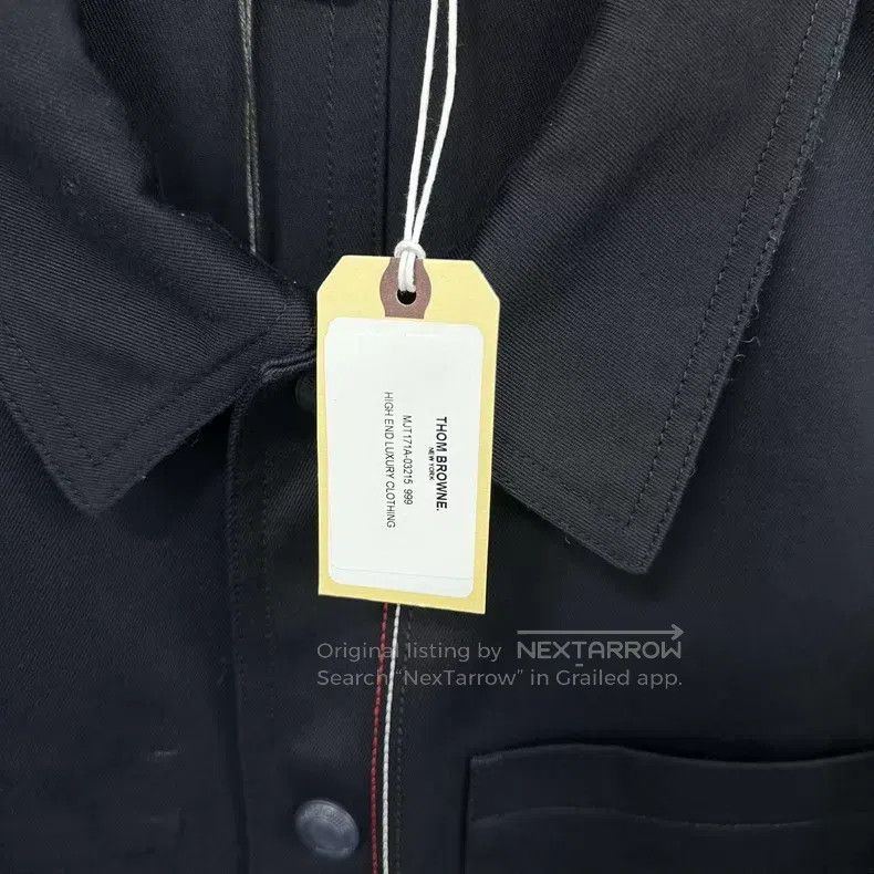 Thom Browne Thom Browne Rose embroidery striped multi-pocket coat Size US S / EU 44-46 / 1 - 5 Thumbnail