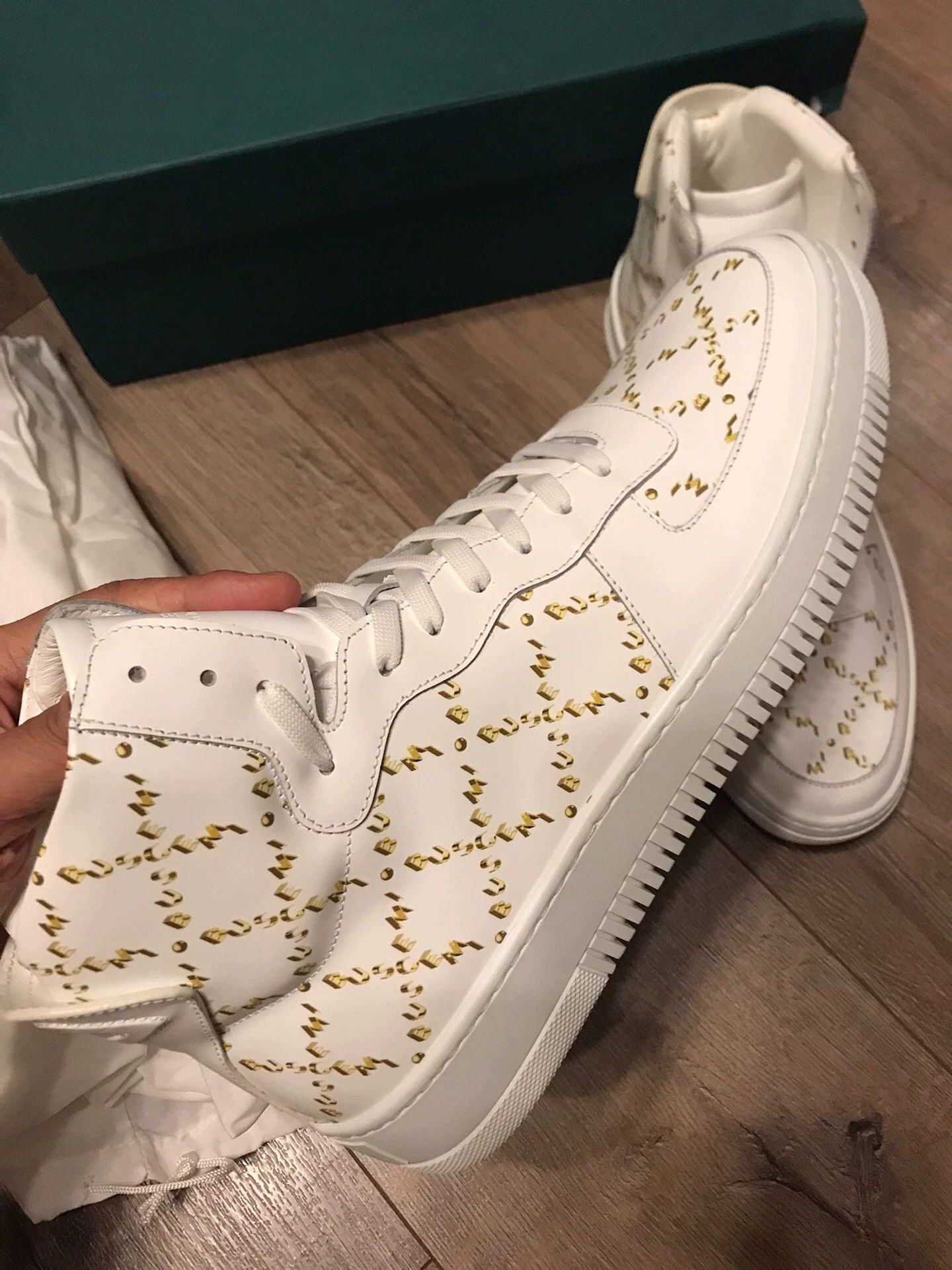 Burberry Buscemi High-Top Leather Allover Print Sneaker 42 New Size US 9 / EU 42 - 4 Thumbnail