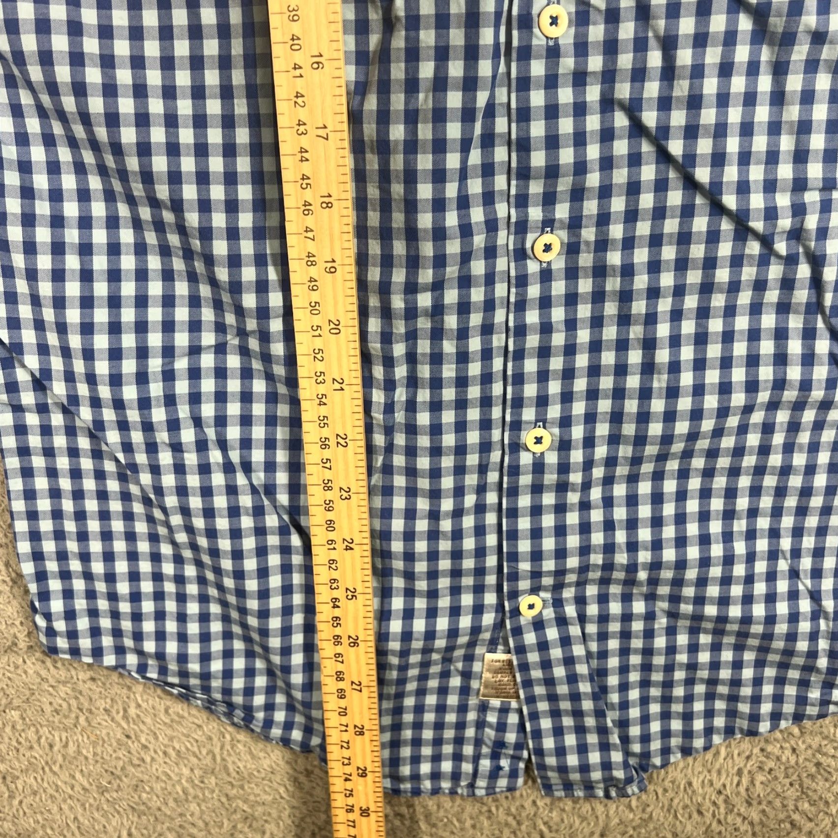 Peter Millar VINTAGE Peter Millar Men's Button-Up Shirt Long Sleeve Blue Plaid Cotton Regular Fit 2000s Classic Preppy Mens Size US M / EU 48-50 / 2 - 6 Thumbnail