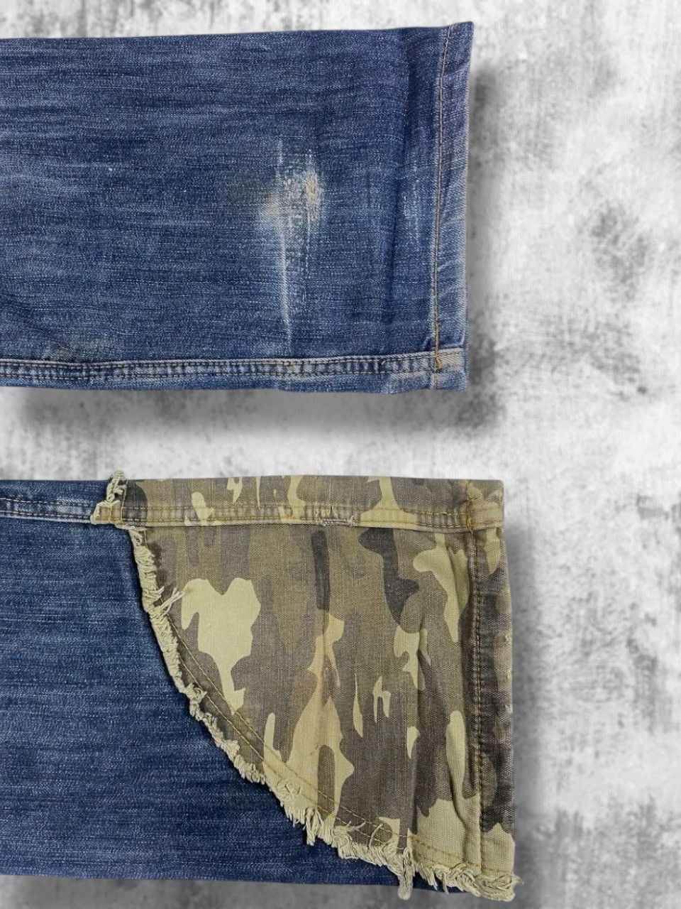 Japanese Brand CDG Dolce Gabbana Style y2k Denim Camo Military Pants Jeans Size US 30 / EU 46 - 6 Thumbnail