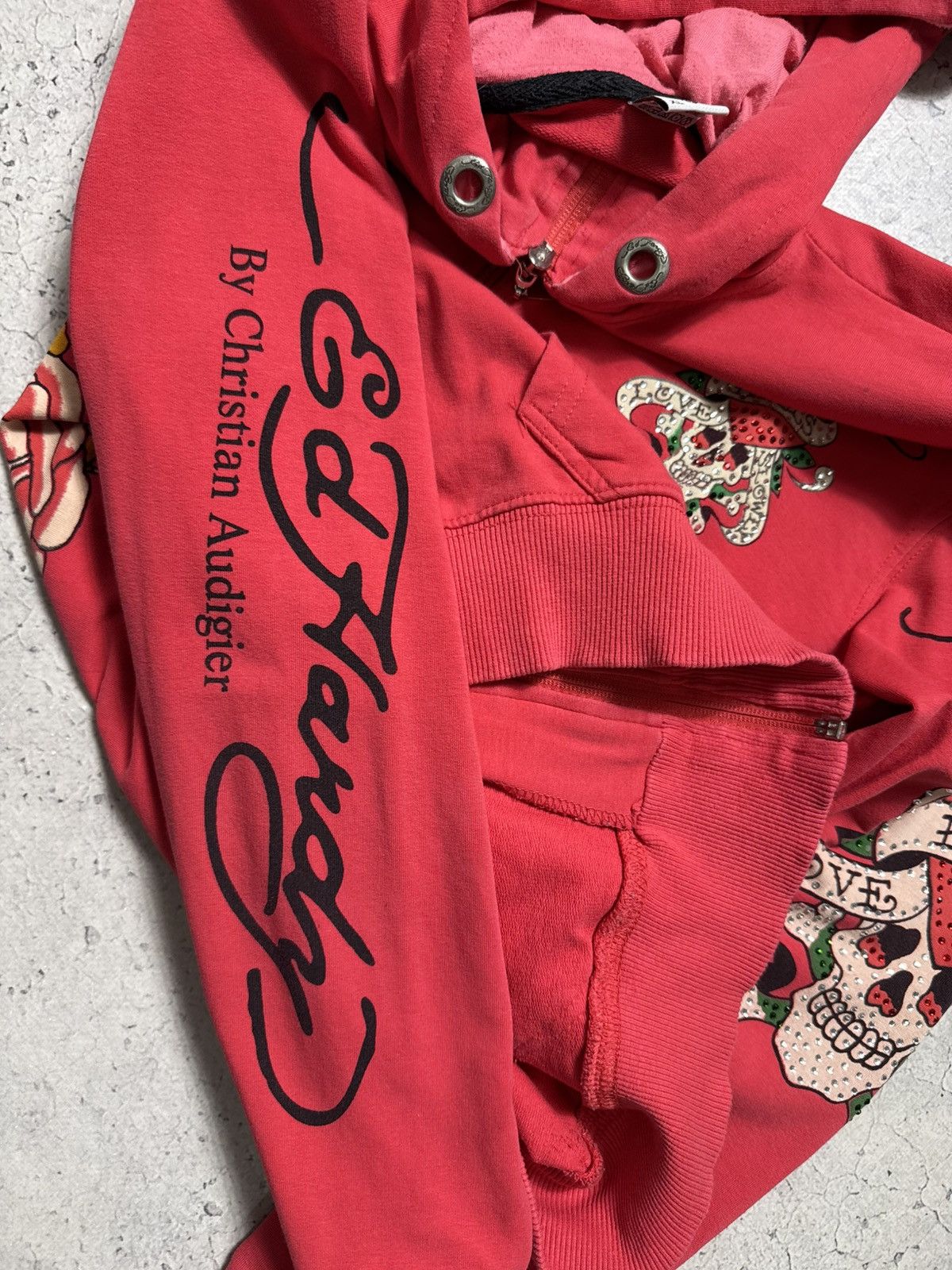 Ed Hardy Ed Hardy by Christian Audigier Women’s Full Zip Hoodie Size XL / US 12-14 / IT 48-50 - 9 Thumbnail