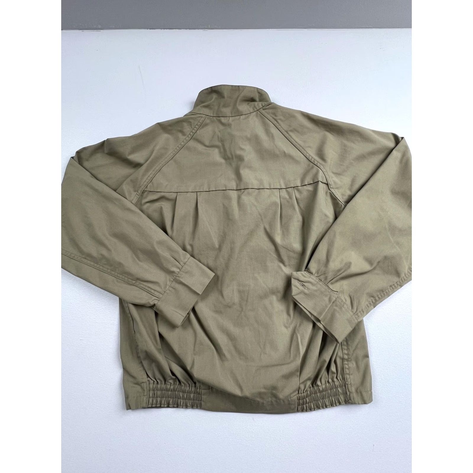 Vintage VINTAGE Peters Jacket Mens 38 Beige Windbreaker Elastic Waist Full Zip Casual Shirt Size US XXS / EU 40 - 2 Thumbnail