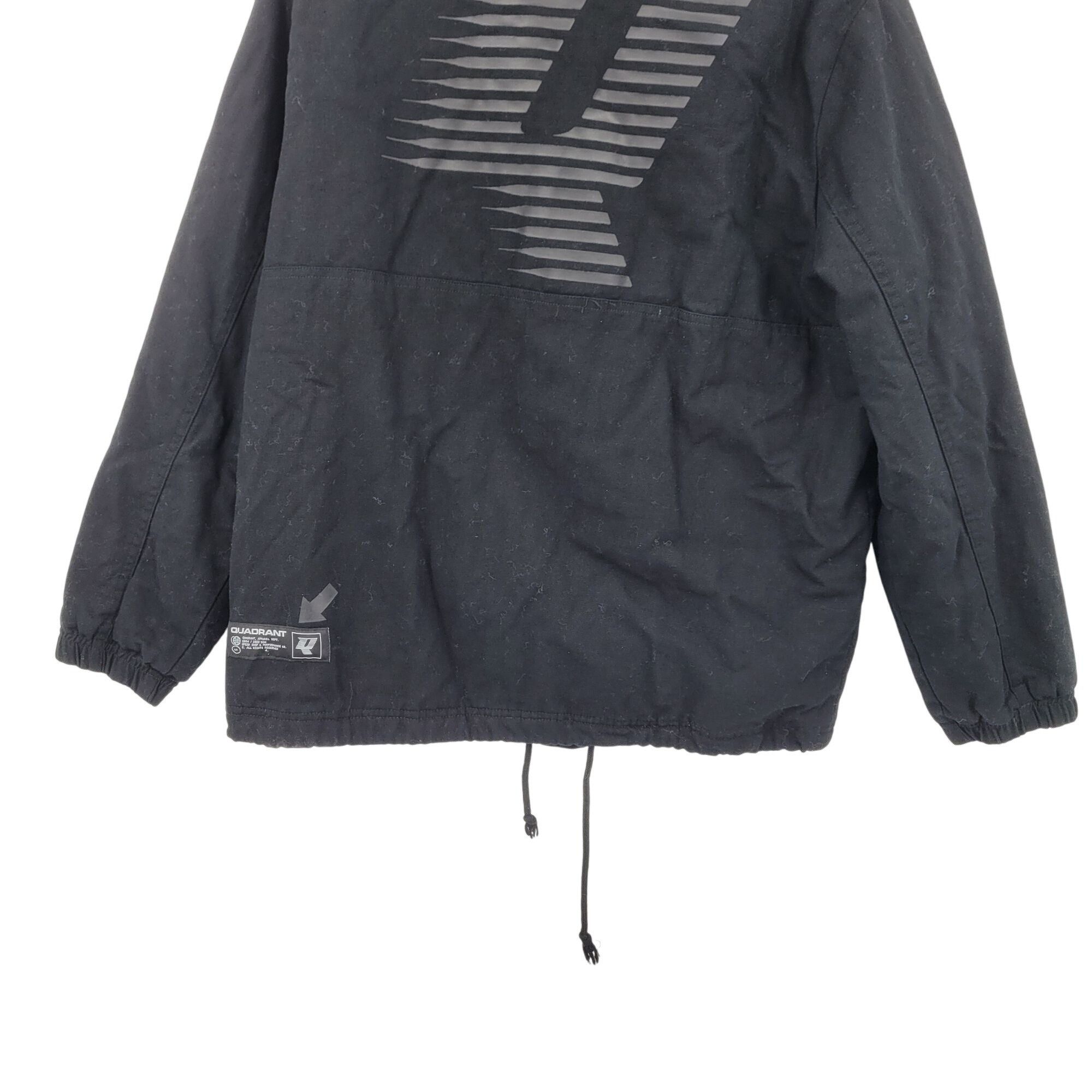 Other Quadrant Mens Black Canvas Logo Jacket M Cotton Barn Bomber Size US M / EU 48-50 / 2 - 10 Thumbnail