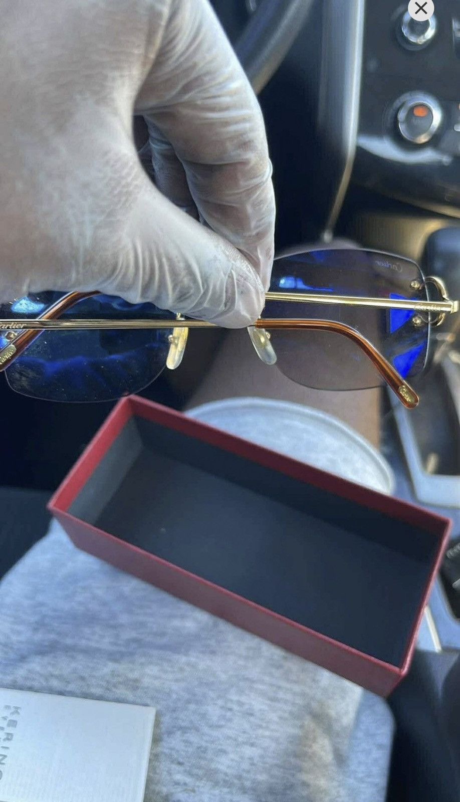 Cartier Authenticated Cartier CT0008RS Rimless Blue Tint Glasses Size ONE SIZE - 8 Thumbnail