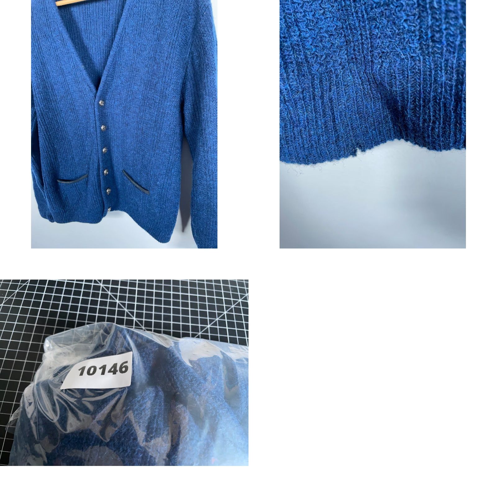 Vintage VINTAGE Puritan Cardigan Sweater 80s Dark Blue Wool Blend Knit Long Sleeve V-Neck Men Large Size US L / EU 52-54 / 3 - 10 Thumbnail