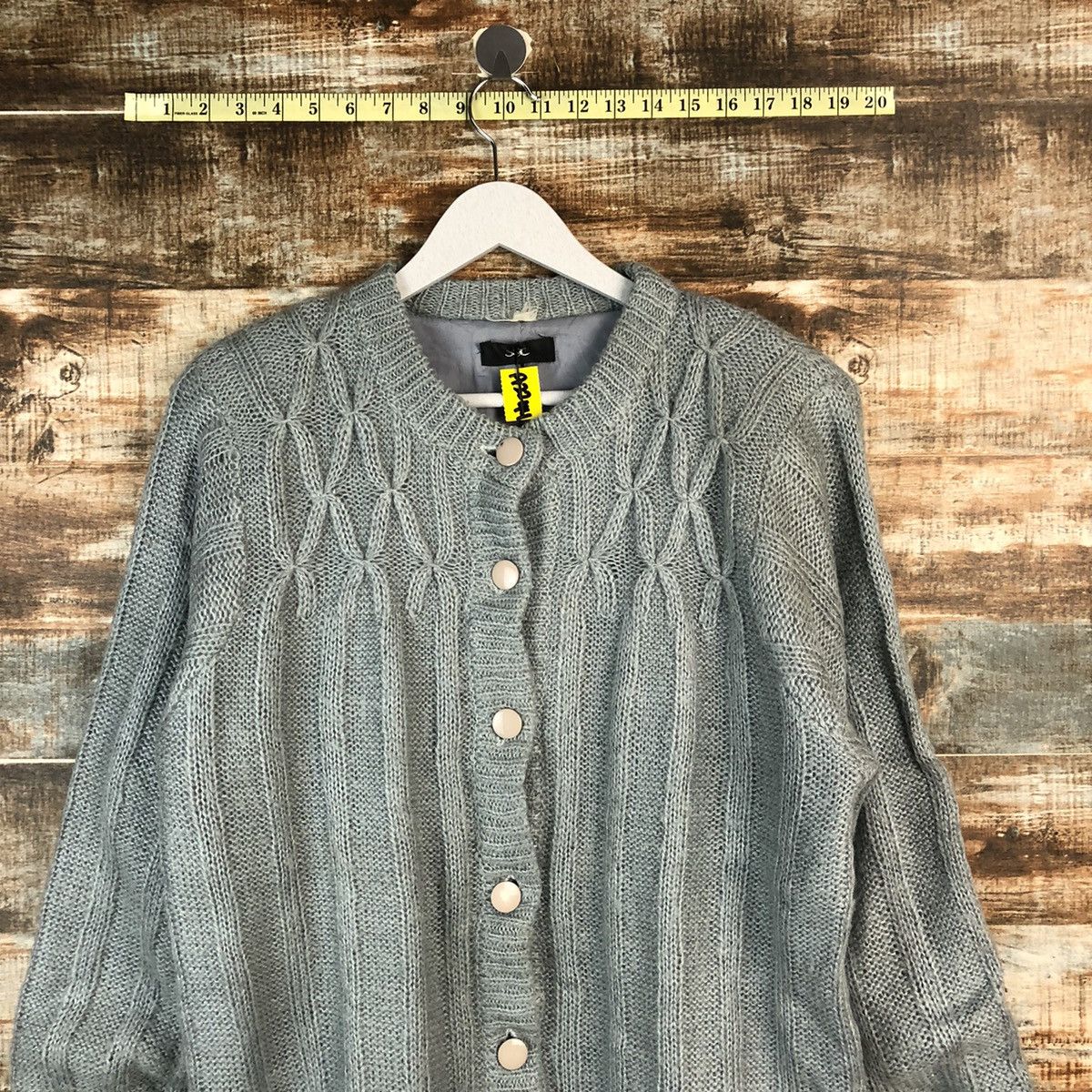 Japanese Brand Sec Grey Cardigan vintage Knitwear #A2244 Size L / US 10 / IT 46 - 2 Thumbnail