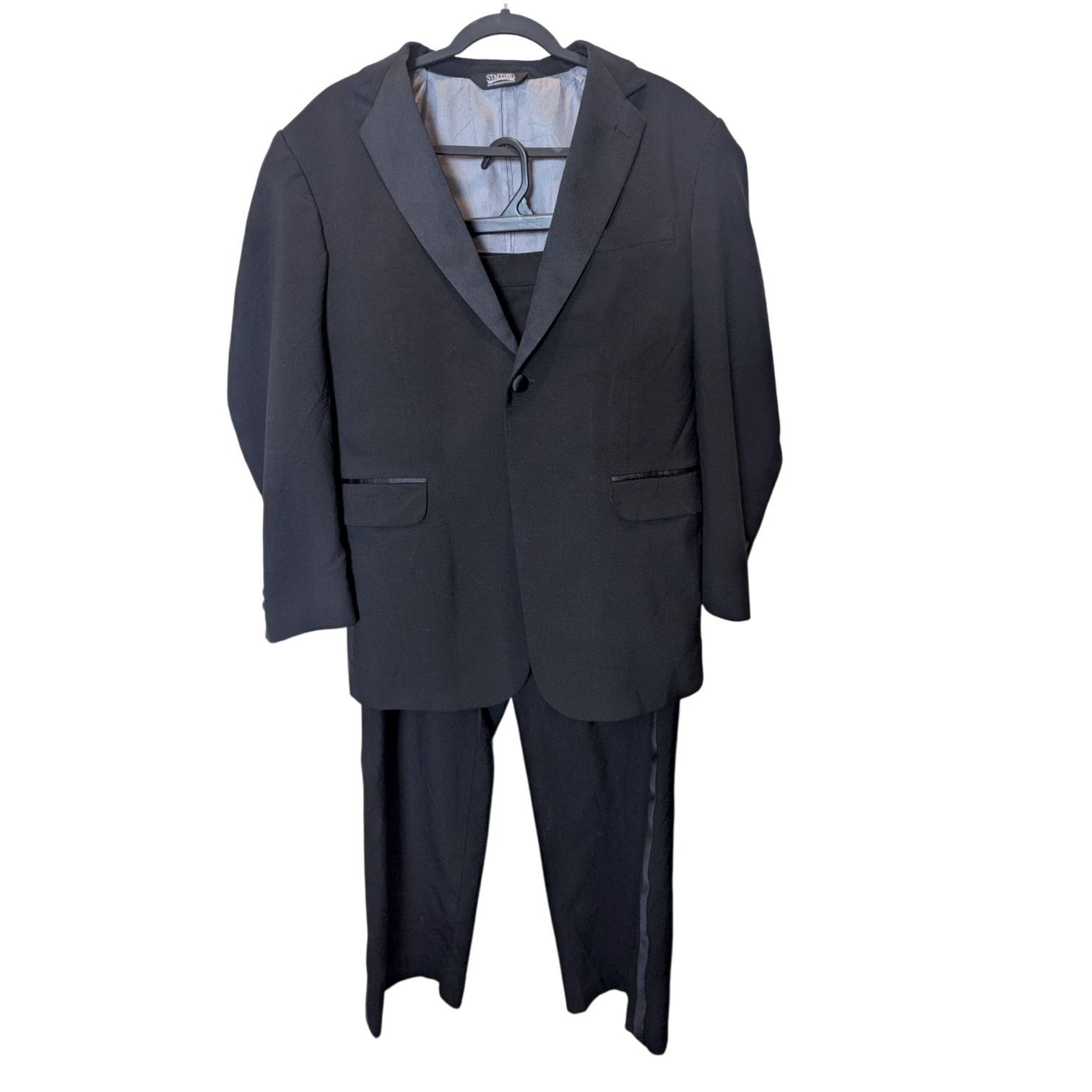 Stafford Stafford Pure Wool Woolmark Formal Wear Tuxedo 40R 34x30 Size 40R - 3 Thumbnail