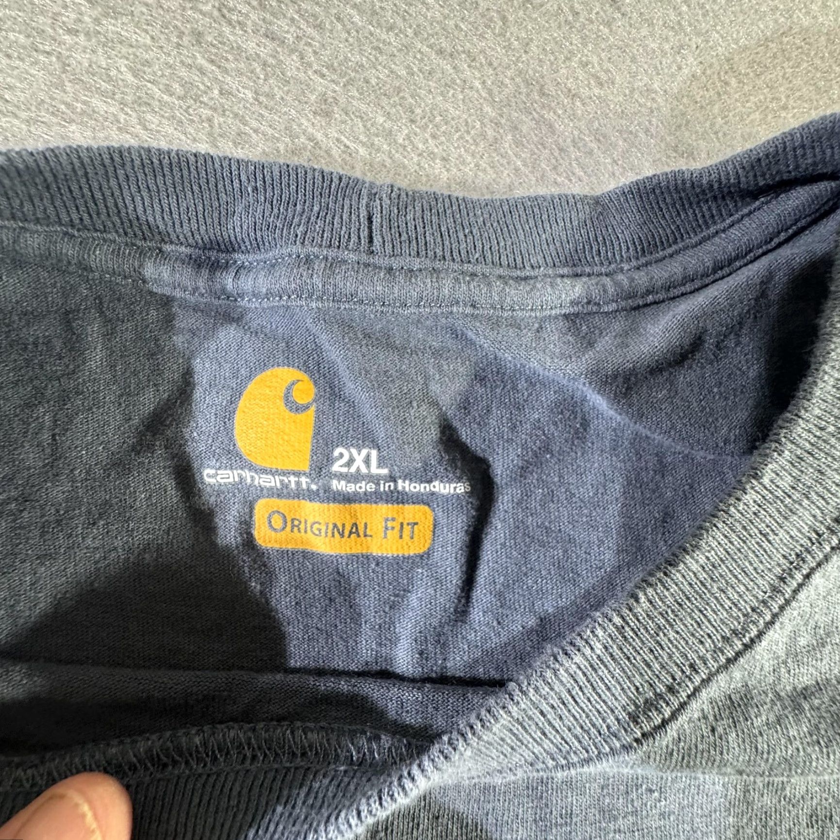 Carhartt VINTAGE Carhartt Shirt Mens 2XL Blue Pocket Tee Original Fit Workwear Heavyweight Size US XXL / EU 58 / 5 - 6 Thumbnail