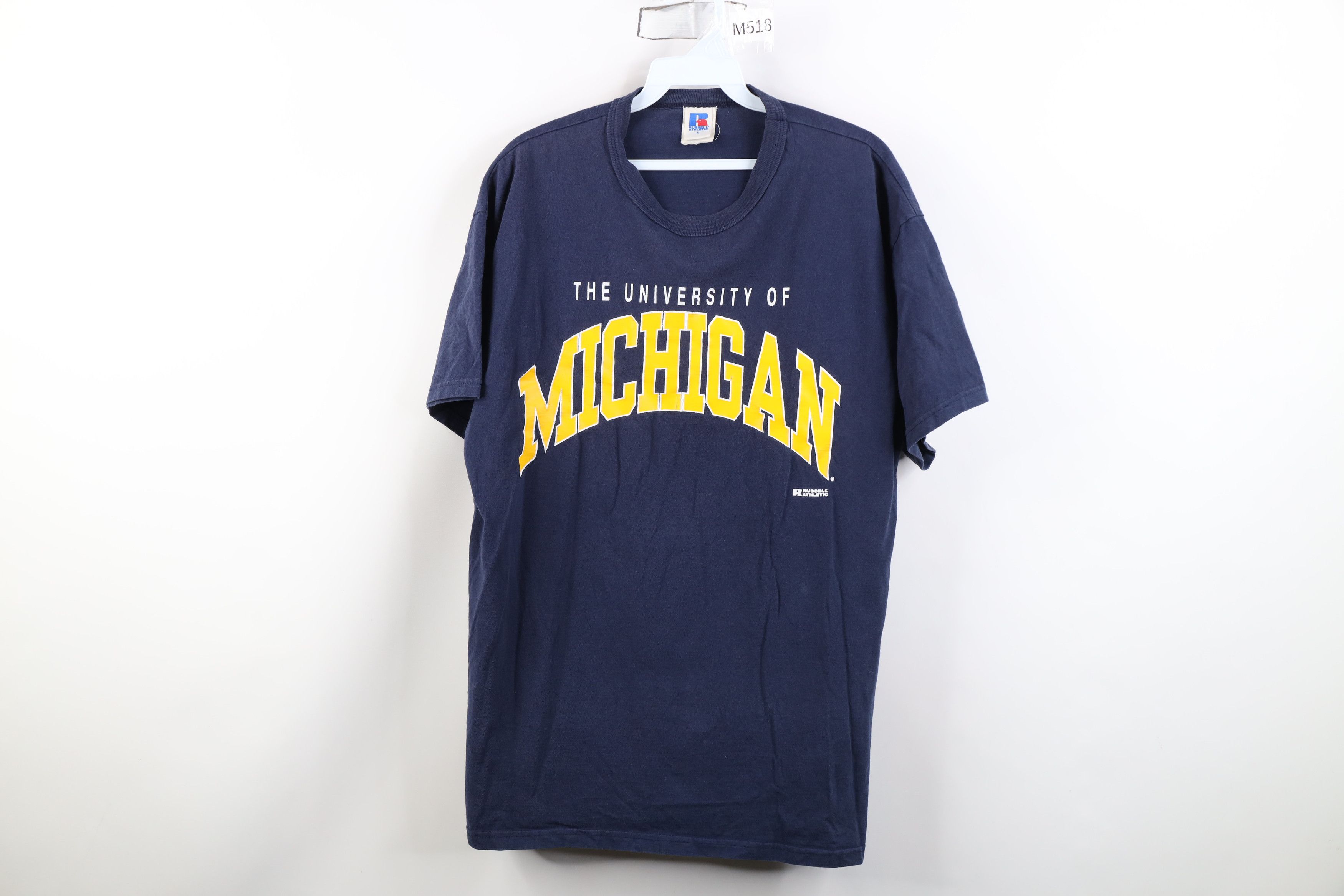 Russell Athletic Vintage 90s Russell Athletic University of Michigan T-Shirt Size US L / EU 52-54 / 3 - 1 Thumbnail