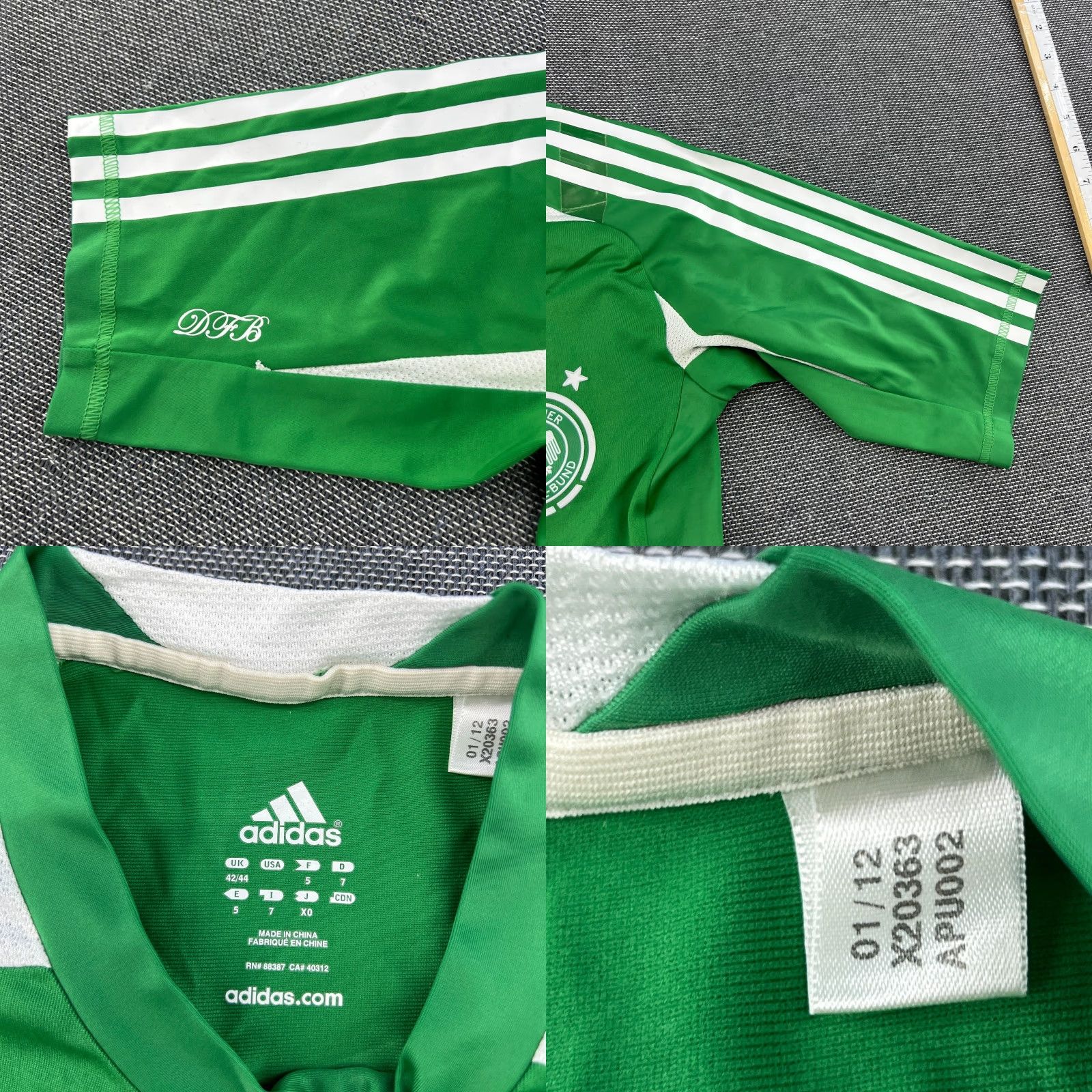 Adidas adidas Germany 2012 2013 Training Player Issue Football Jersey Short Sleeve Size 5 Green Mens T-Shirt Quick Dry Techfit Size US S / EU 44-46 / 1 - 8 Thumbnail