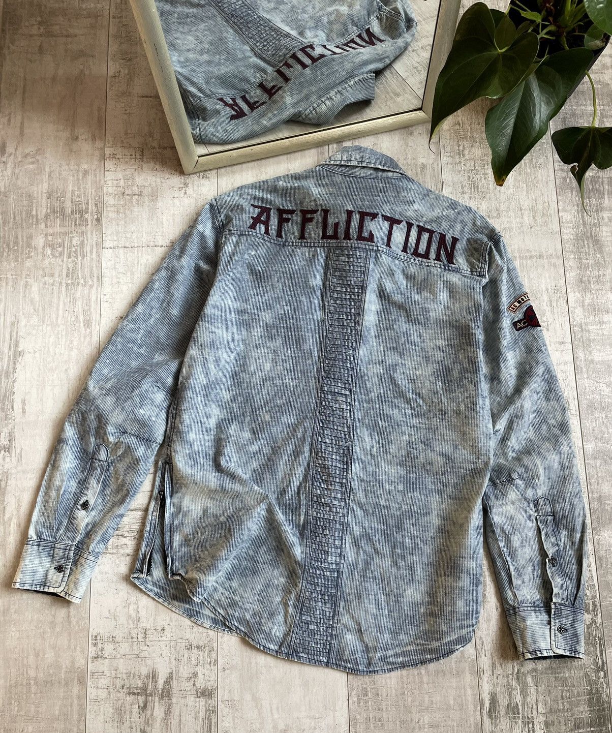 Affliction Vintage Y2K Affliction Shirt Long Sleeve 00’s Big Logo RARE Size US L / EU 52-54 / 3 - 1 Thumbnail