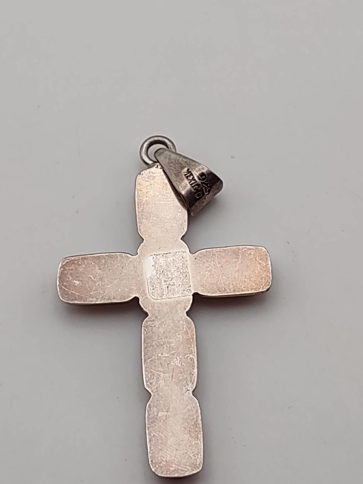Crocs Vintage Sterling Silver & Black Onyx Modernist Cross 12g Size ONE SIZE - 4 Thumbnail