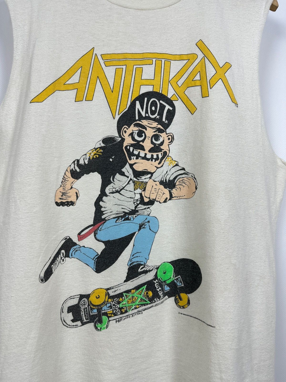 Band Tees 1987 Vintage Anthrax Skate Mosh It Up Sleeveless Size US M / EU 48-50 / 2 - 9 Thumbnail