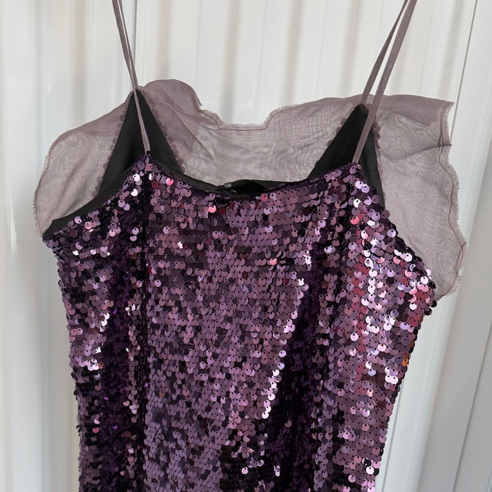 & Other Stories LALO CARDIGANS Purple Sequin Slip Dress Small Womens Size S / US 4 / IT 40 - 4 Thumbnail
