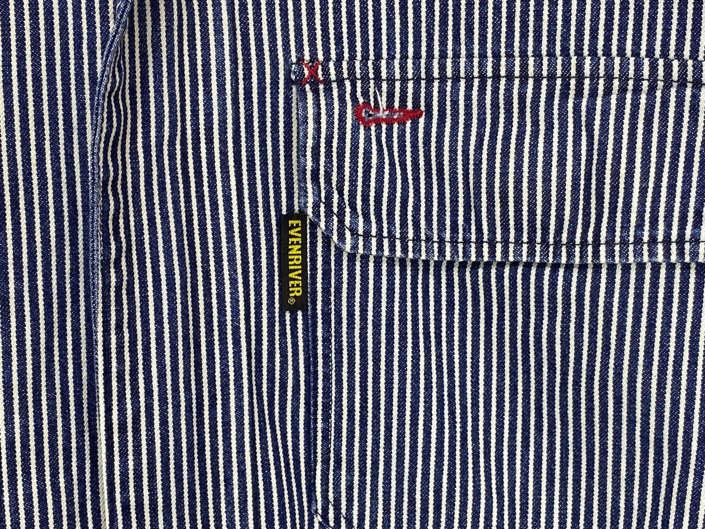 Vintage Evenriver Hickory Stripes Coverall Jumpsuit Size US 41 - 10 Thumbnail