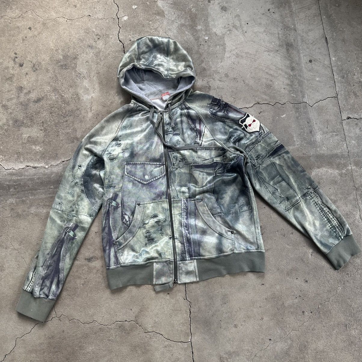 JET SET Vintage 90s Jet Set hoodie full print Size US L / EU 52-54 / 3 - 2 Thumbnail
