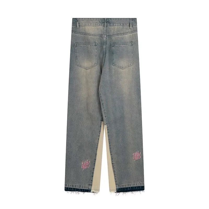 Japanese Brand × Jean Washed distressed embroidered lettering jeans Size US 34 / EU 50 - 7 Thumbnail