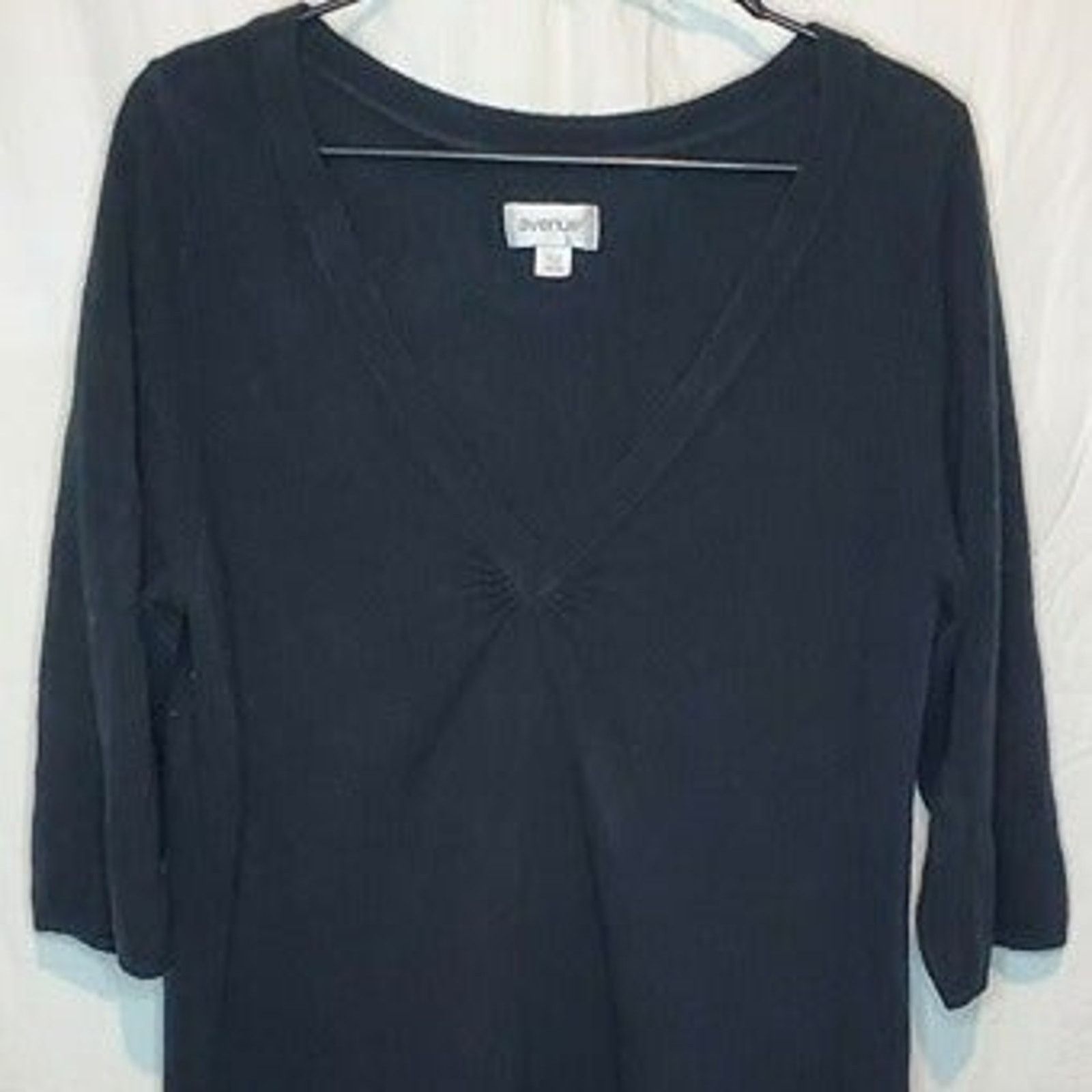 Avenue Women's Avenue Black Sweater Blouse Size 18/20 Size XXL / US 16-18 / IT 52-54 - 1 Thumbnail